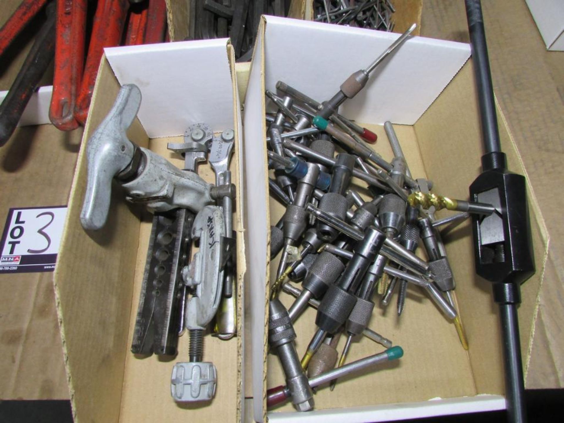 Assorted Hand Tools: Wrenches, Tube Bender, Tube Flaring, Tube Cutter, Tappers, Pipe Wrench, Allen W - Bild 4 aus 4