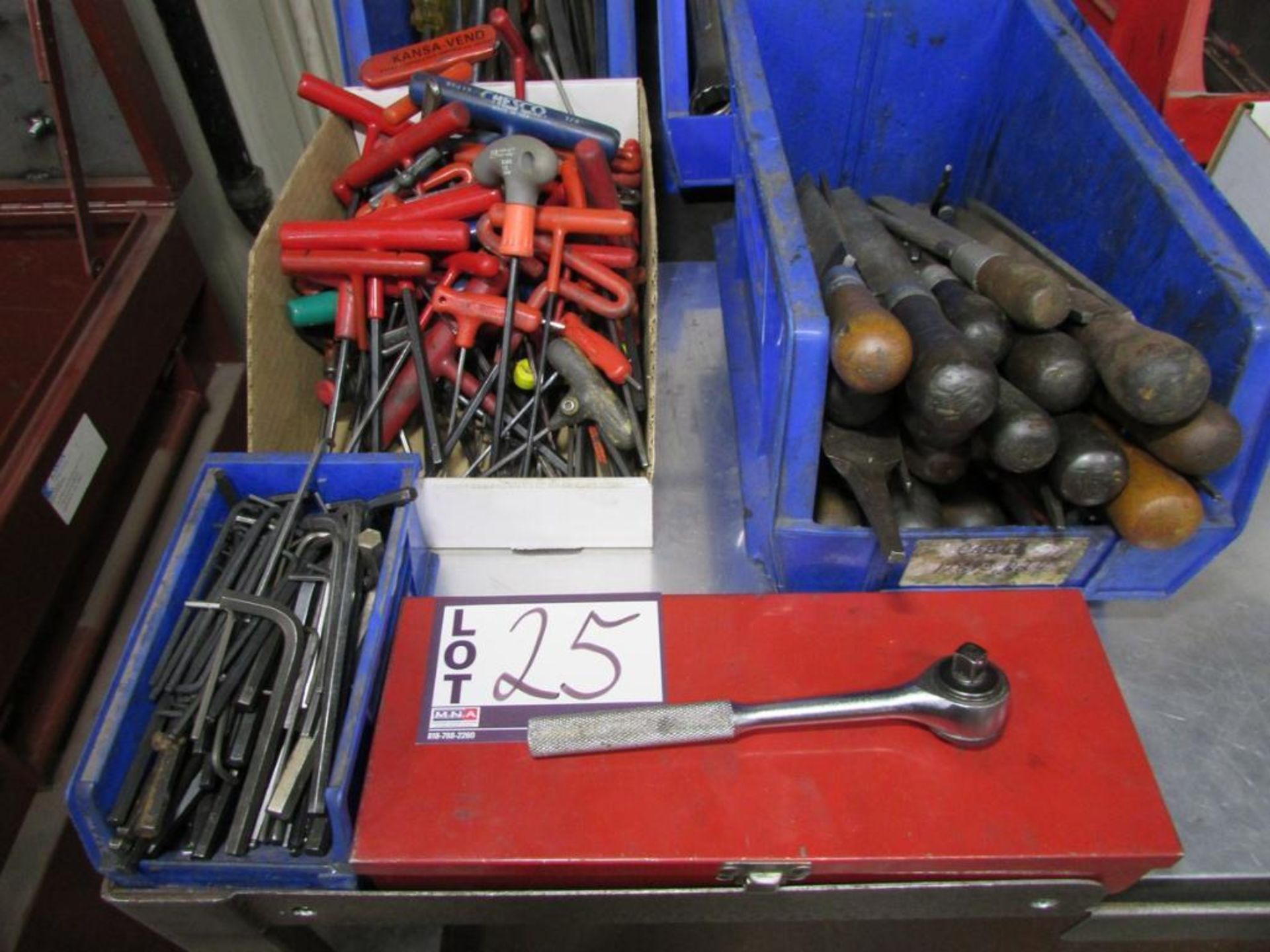 Assorted Hand Tools: Wrenches, Drivers, Files, Allen Wrenches, Ratchet, and Socket Set - Image 3 of 4