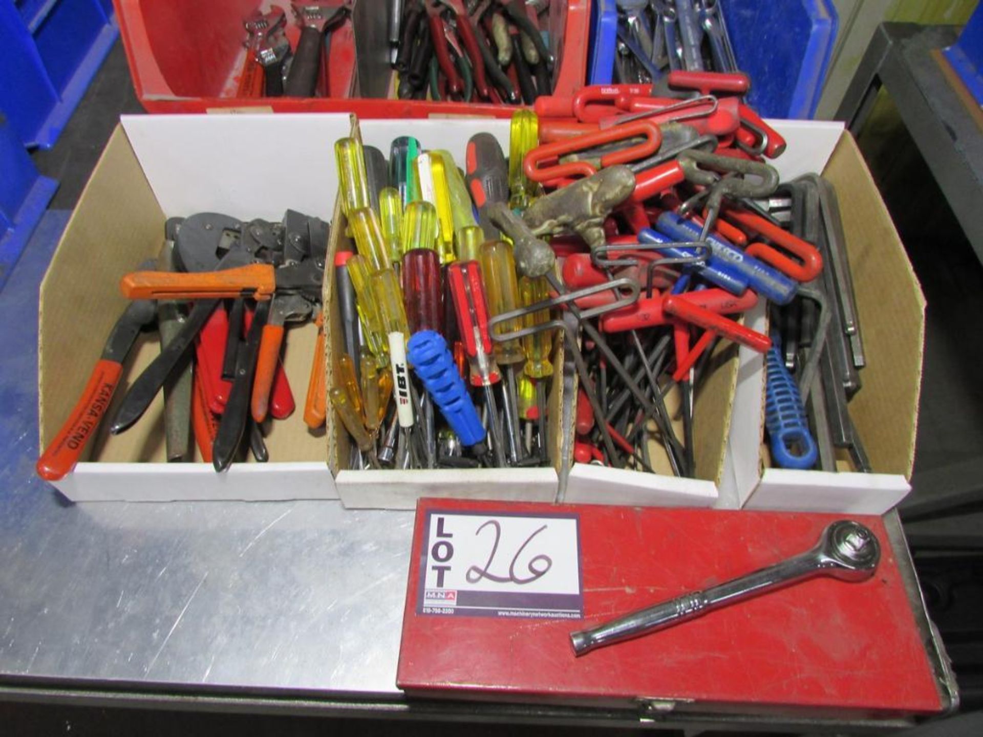 Assorted Hand Tools: Wrenches, Drivers, Allen Wrenches, Ratchet, Compression tools, Pliers, Adjustab - Image 3 of 4