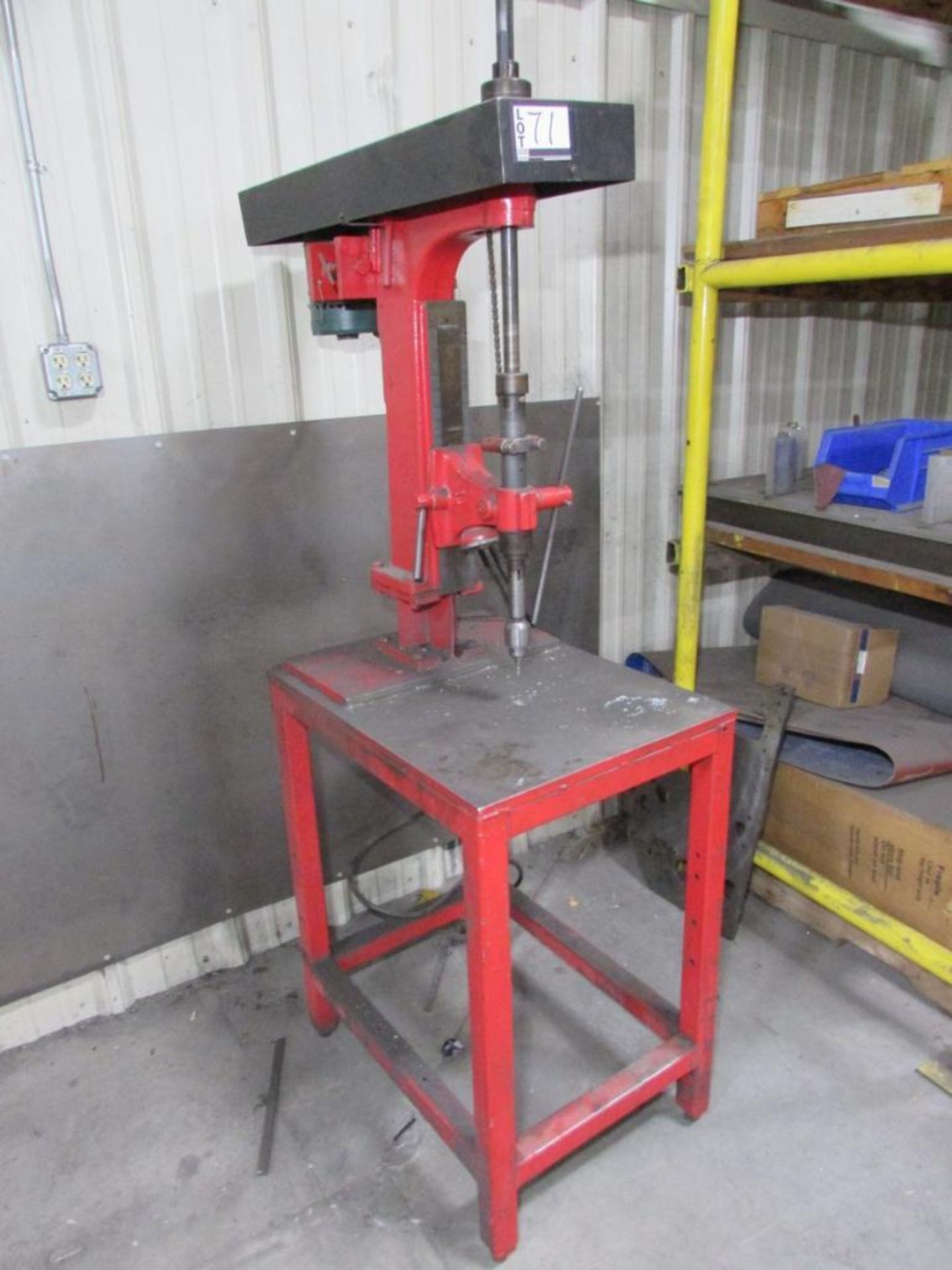 14" Benchtop Drill Press, 29" x 22" Steel Table, 1/2" Jacobs Chuck, 5" Stroke, 1/2HP