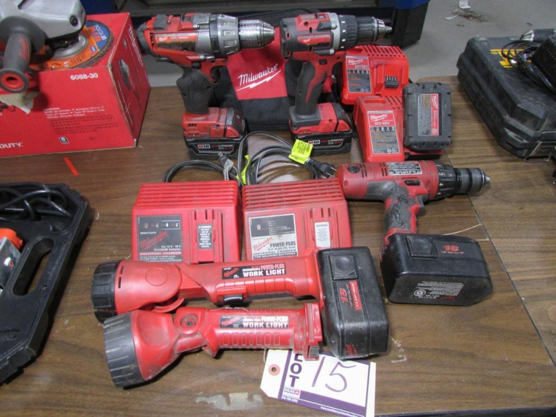 Assorted Milwaukee Electric Power Tools: (1) Cat. No. 2603-20 1/2" Drill/Driver, (1) Cat. No. 2801-2