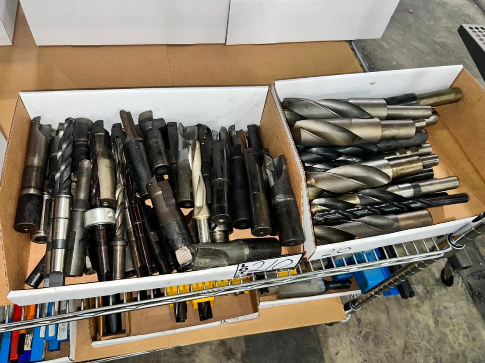 Bins of Assorted Drill Tooling