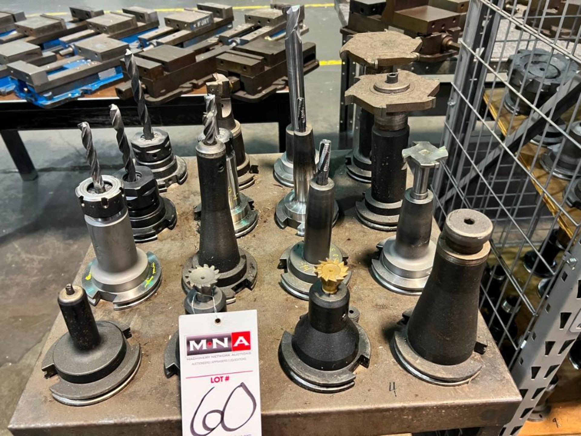 (16) CAT-50 Tool Holders with Assorted Tooling