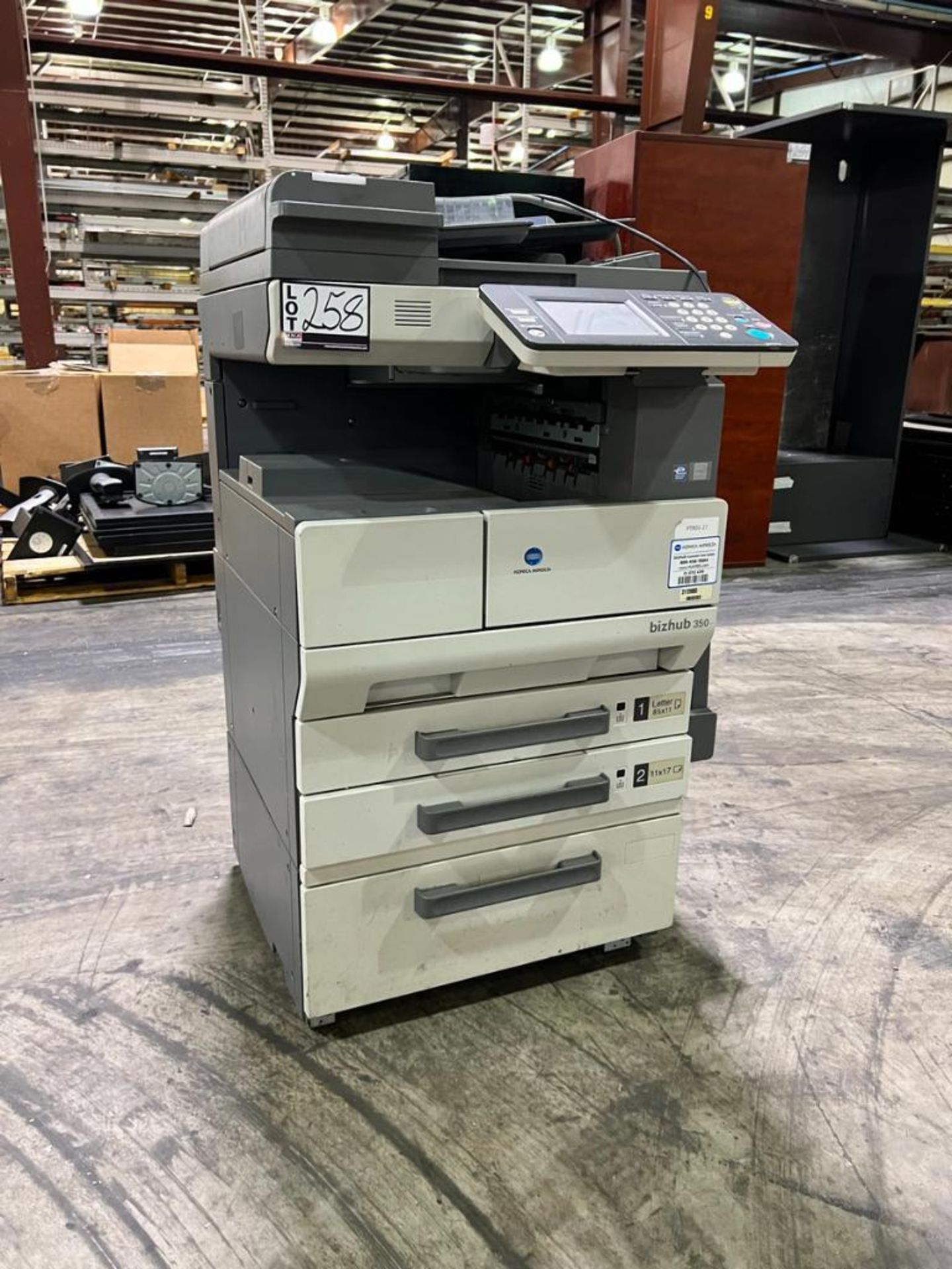 2007 Konica Minolta Bizhub 350 Office Copier/Printer/Fax Machine. s/n- 31129885