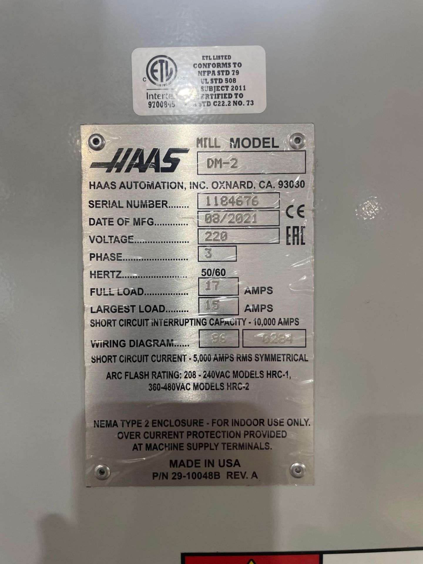 Haas DM-2, 28” x 16” x 15.5” Travels, CT 40, 18+1 SMTC, CTS, WIPS, as New as 2021 - Image 13 of 13
