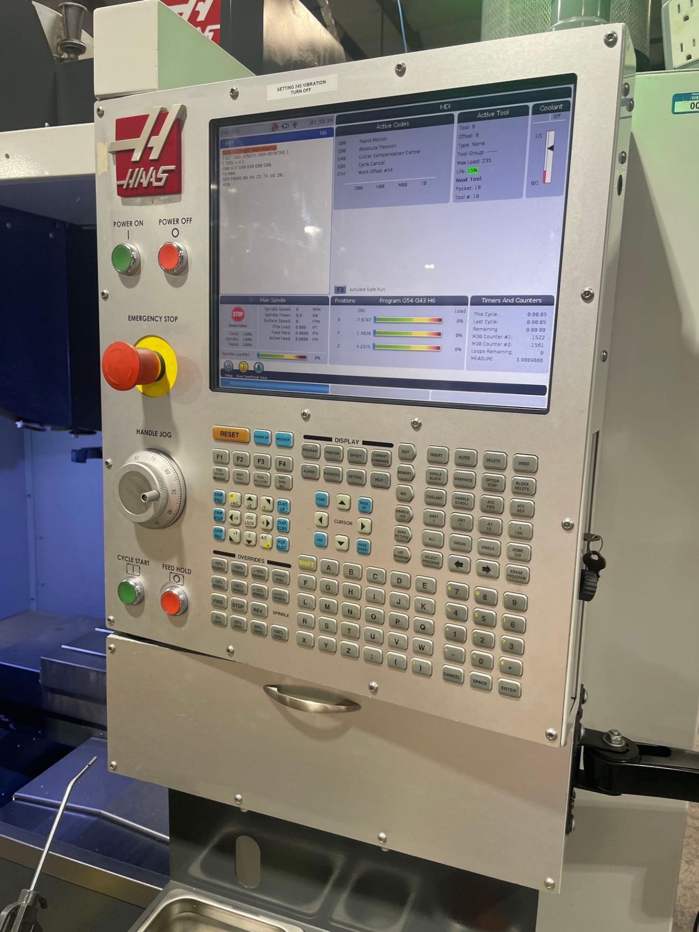 Haas DM-2, 28” x 16” 15.5” Travels, CT 40, 18+1 SMTC, 15K RPM, WIPS, New 2019 - Image 4 of 10