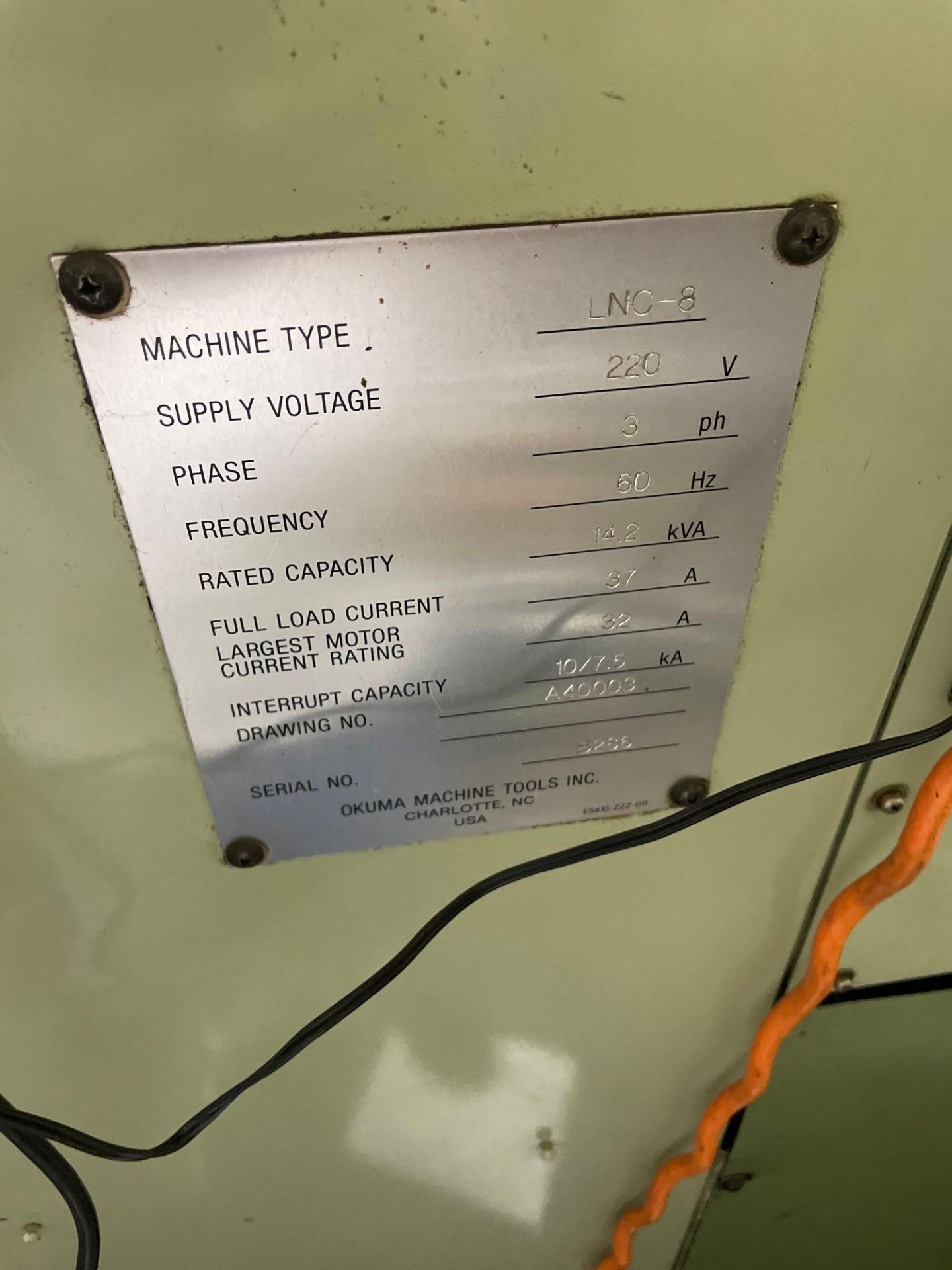 Okuma Cadet LNC8, OSP-5020L, 8” chuck, 2.5” bar cap., Tailstock - Image 8 of 8