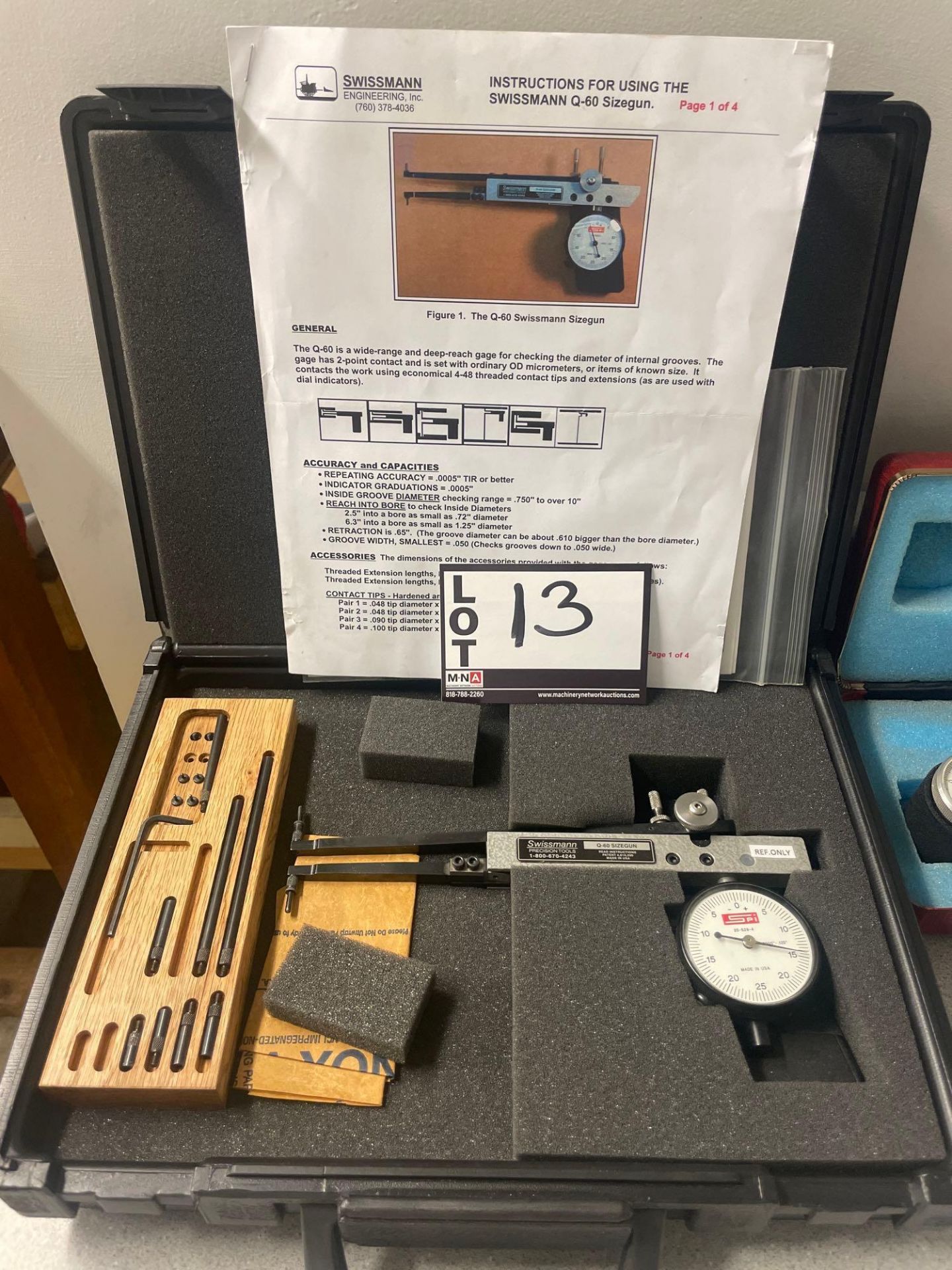 Swissmann Groove Gage with SPI Dial Gage - Image 2 of 5