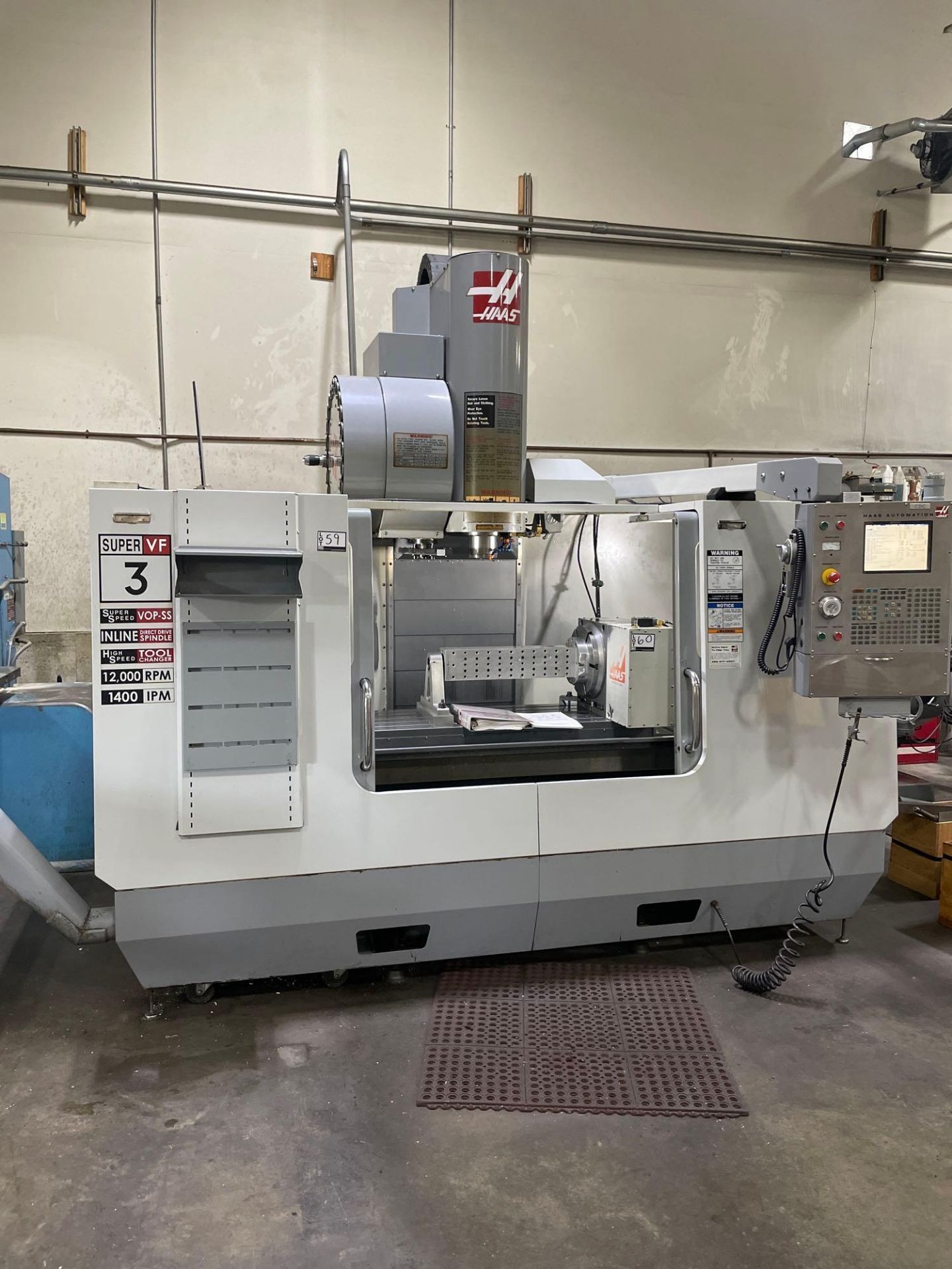 Haas VF-3SS, 40” x 24” x 25” Travels, CAT 40, 24+1 SMTC, 12k RPM, HSTC, New 2006 - Image 5 of 9