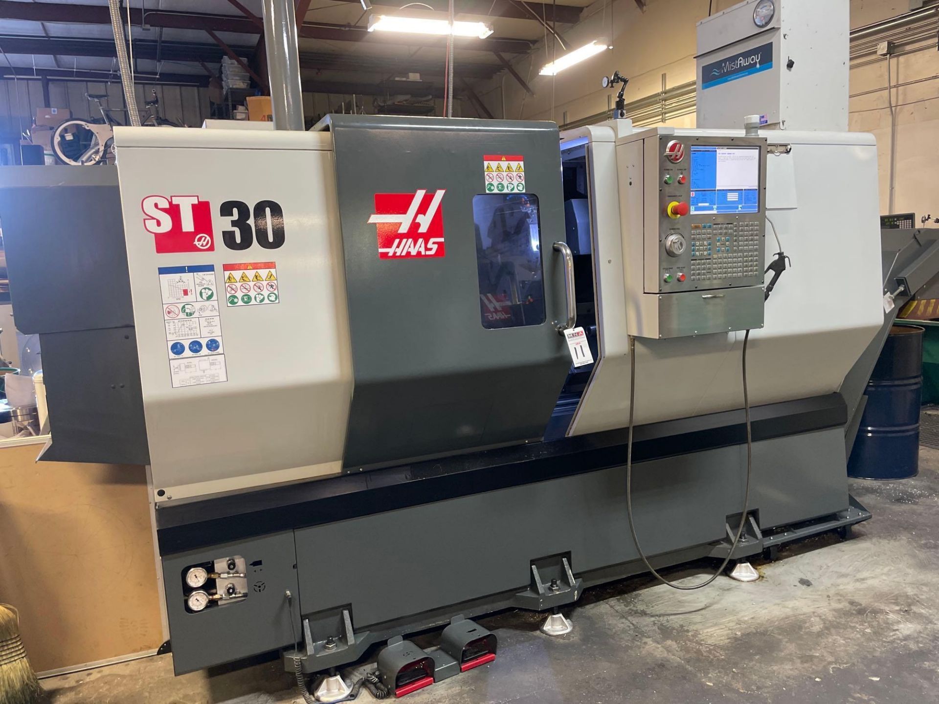 Haas ST-30 3-Axis CNC Lathe, C-Axis, 12" Hydraulic Chuck, 12 Position Turret, High Torque, New 2017 - Image 7 of 12
