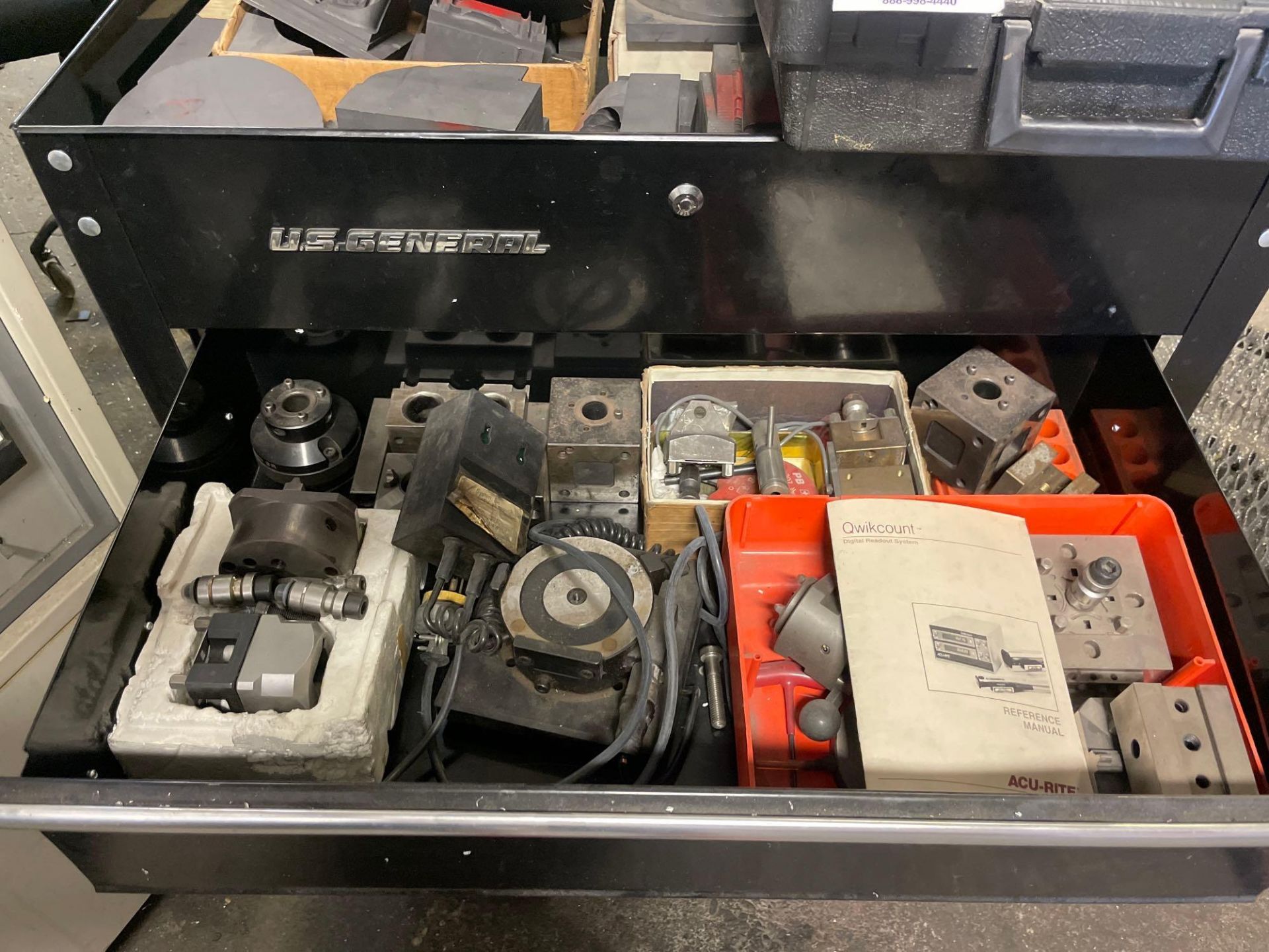 Hansvedt Tradesman SM-155 Sinker EDM, C axis, DRO with EDM Roto Bore Cutting Head and Extra Parts - Image 13 of 16