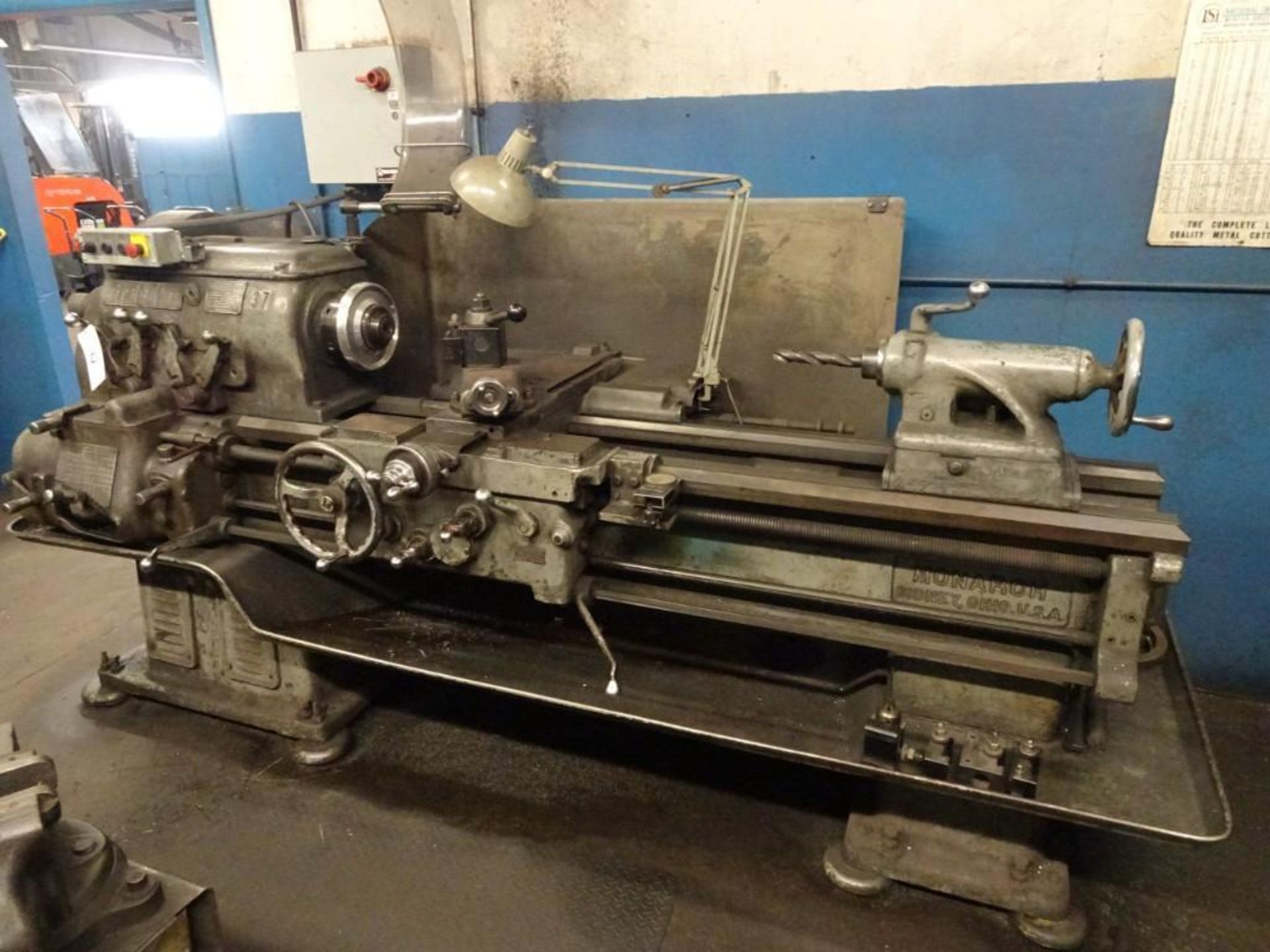 Monarch 16" Lathe, Actual Swing 18.5", Distance Between Centers 54"