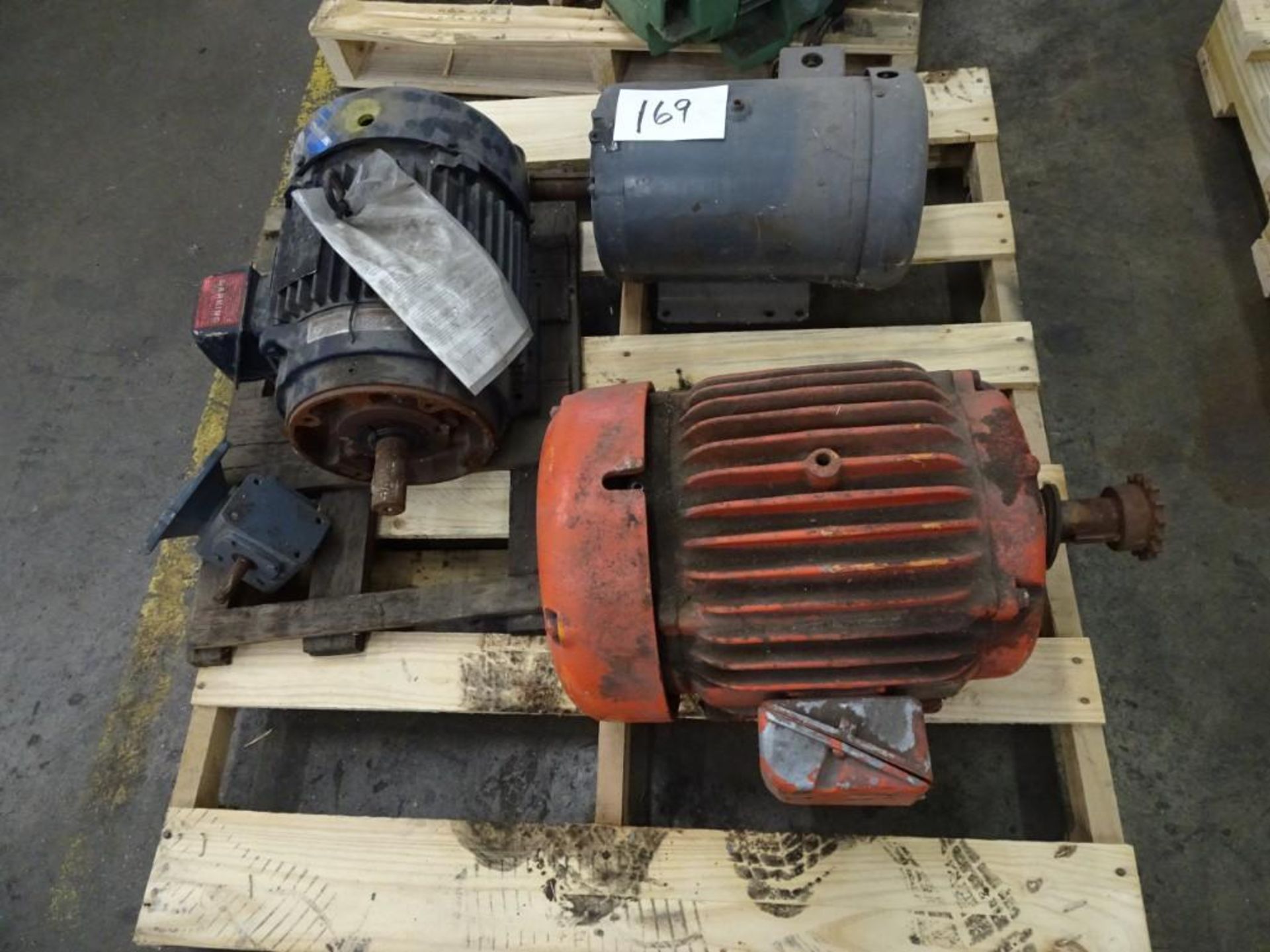 Pallet of Motors Consisting of: (1) Marathon 7.5 HP Motor, (1) Baldor Motor, and (1) Motor