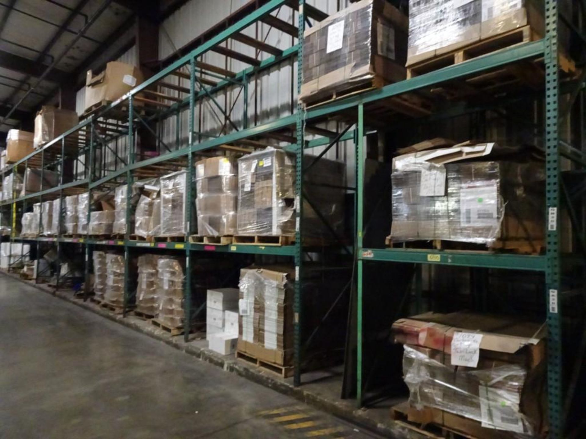 (8) Sections of Heavy Duty Pallet Racking Consisting of: (9) 10' Uprights, (36) 8' Crossbeams