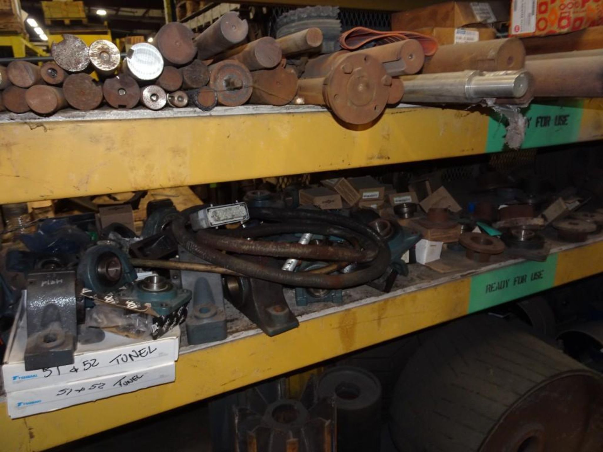 Lot of Assorted Machine Parts Consisting of: Round Stock, Clamps, Tie Downs, Gear Drives, Conveyor P - Image 3 of 5