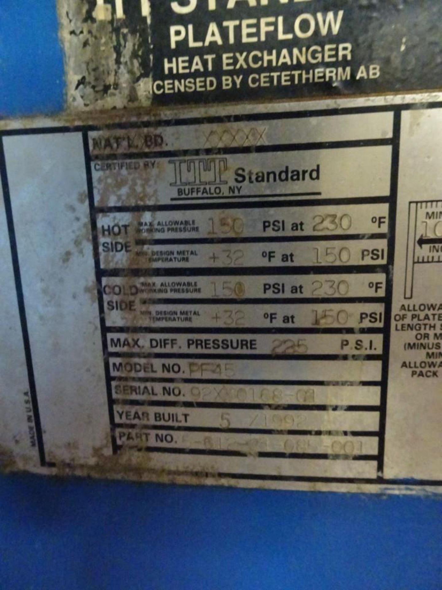ITT Standard PF45 Heat Exchanger - Image 3 of 4