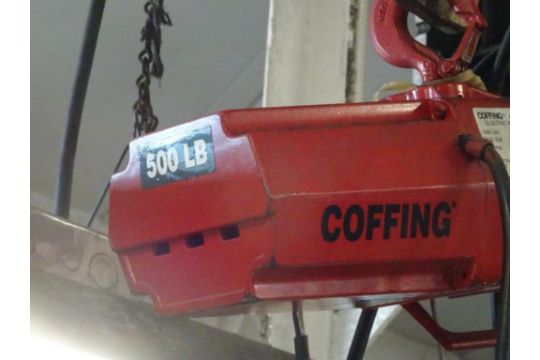 Coffing EMW-500-B, 500 lb Capacity Electric Wire Rope Hoist - Image 2 of 3