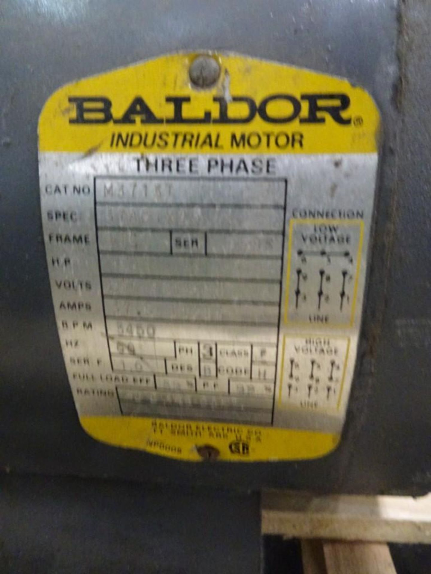 Pallet of Motors Consisting of: (1) Marathon 7.5 HP Motor, (1) Baldor Motor, and (1) Motor - Image 3 of 3