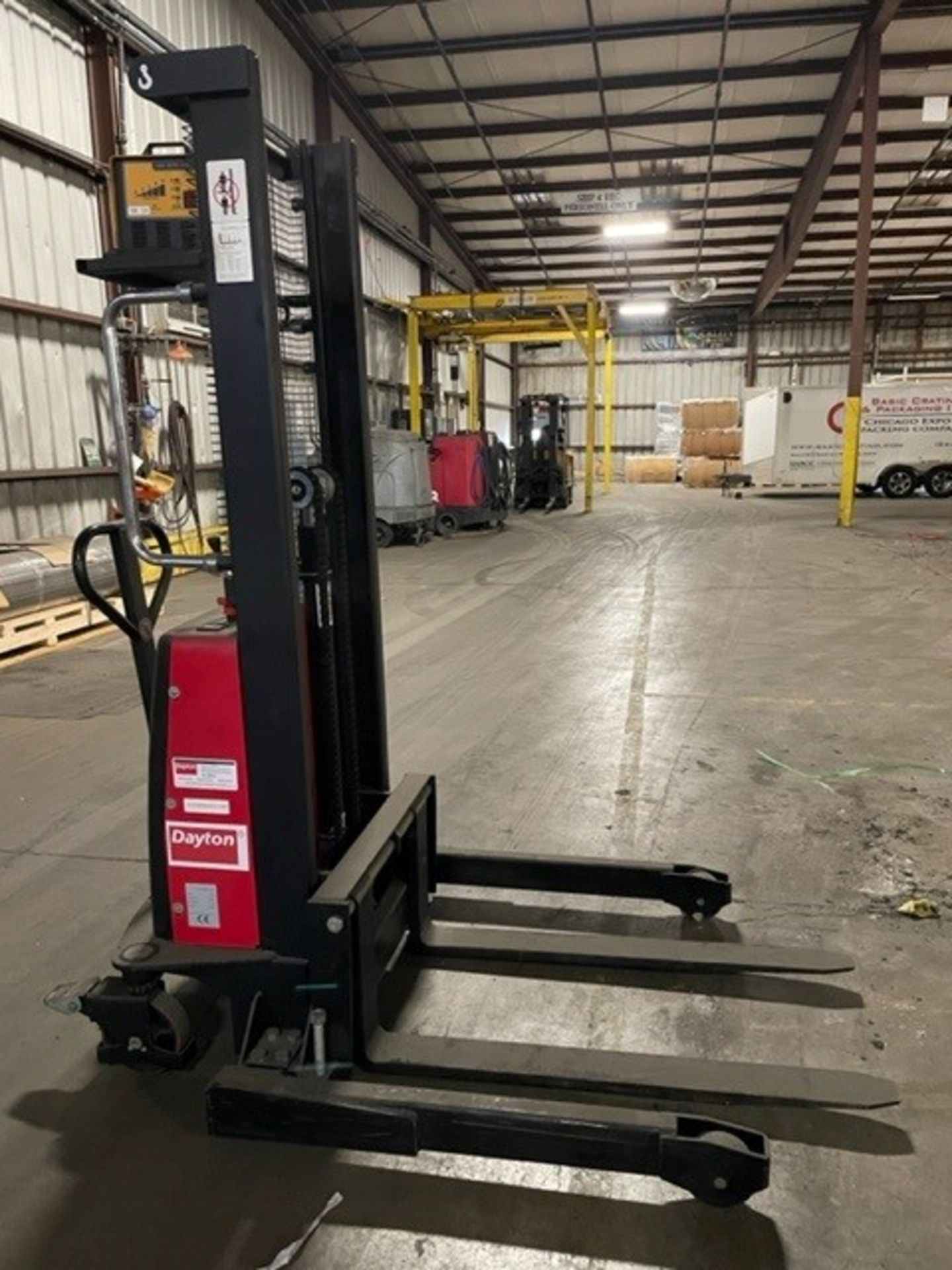Dayton Power Lift Stacker with Battery Charger - Image 2 of 7