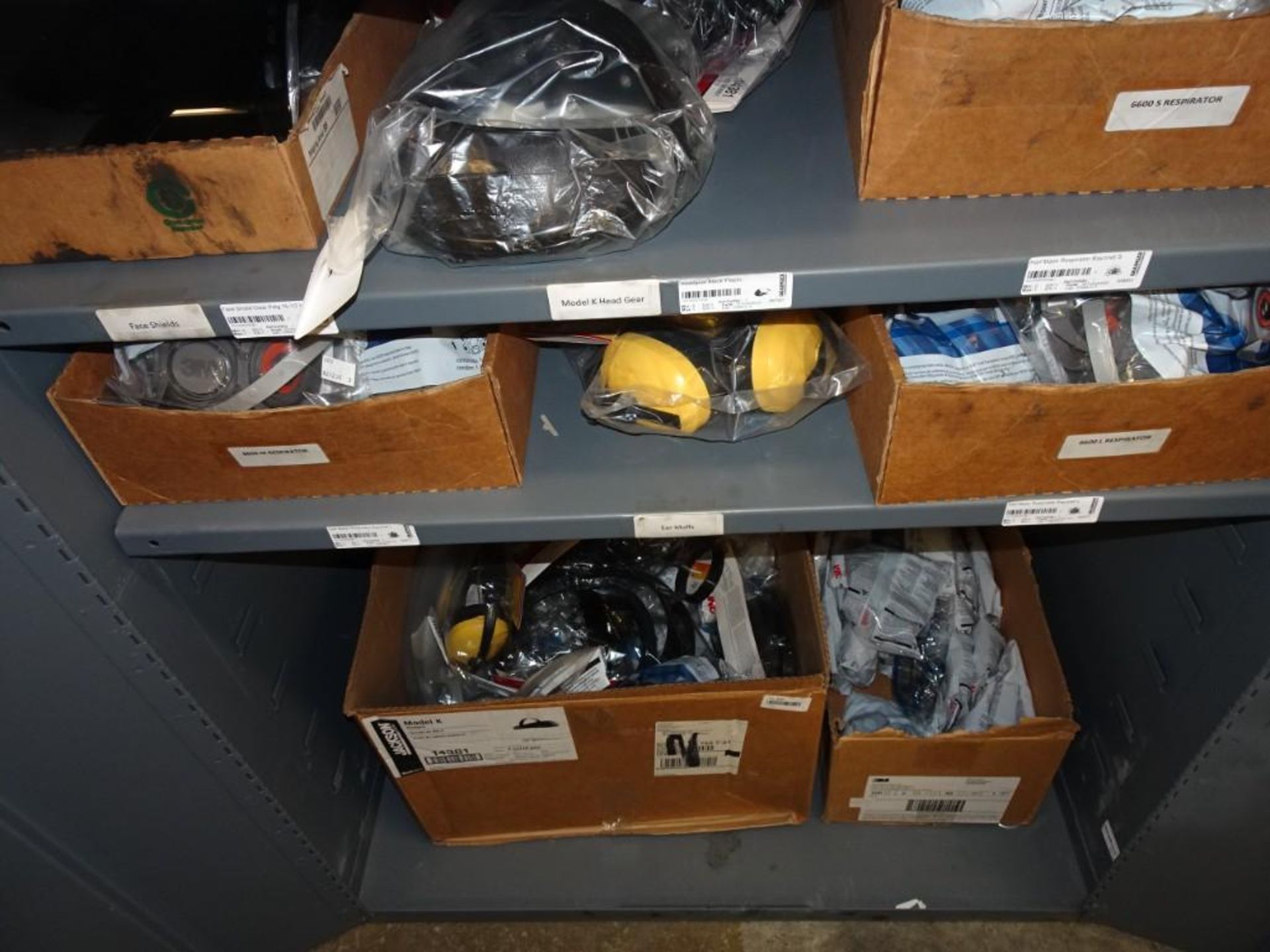(1) Cabinet of Safety Glasses, Ear Muffs, and Respirators - Image 3 of 7