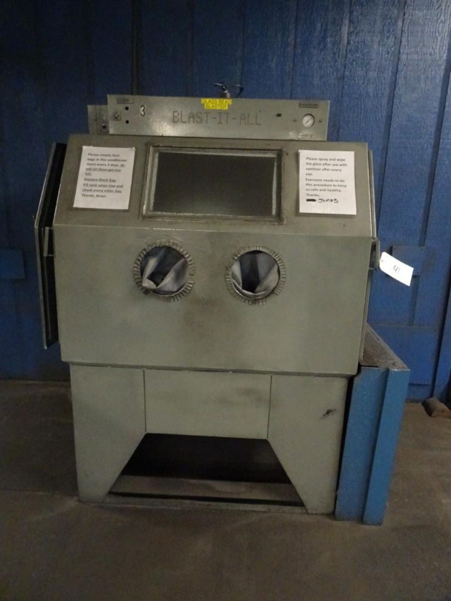 Blast-It-All 4848-9 Abrasive Media Blast Cabinet, s/n DB84071339