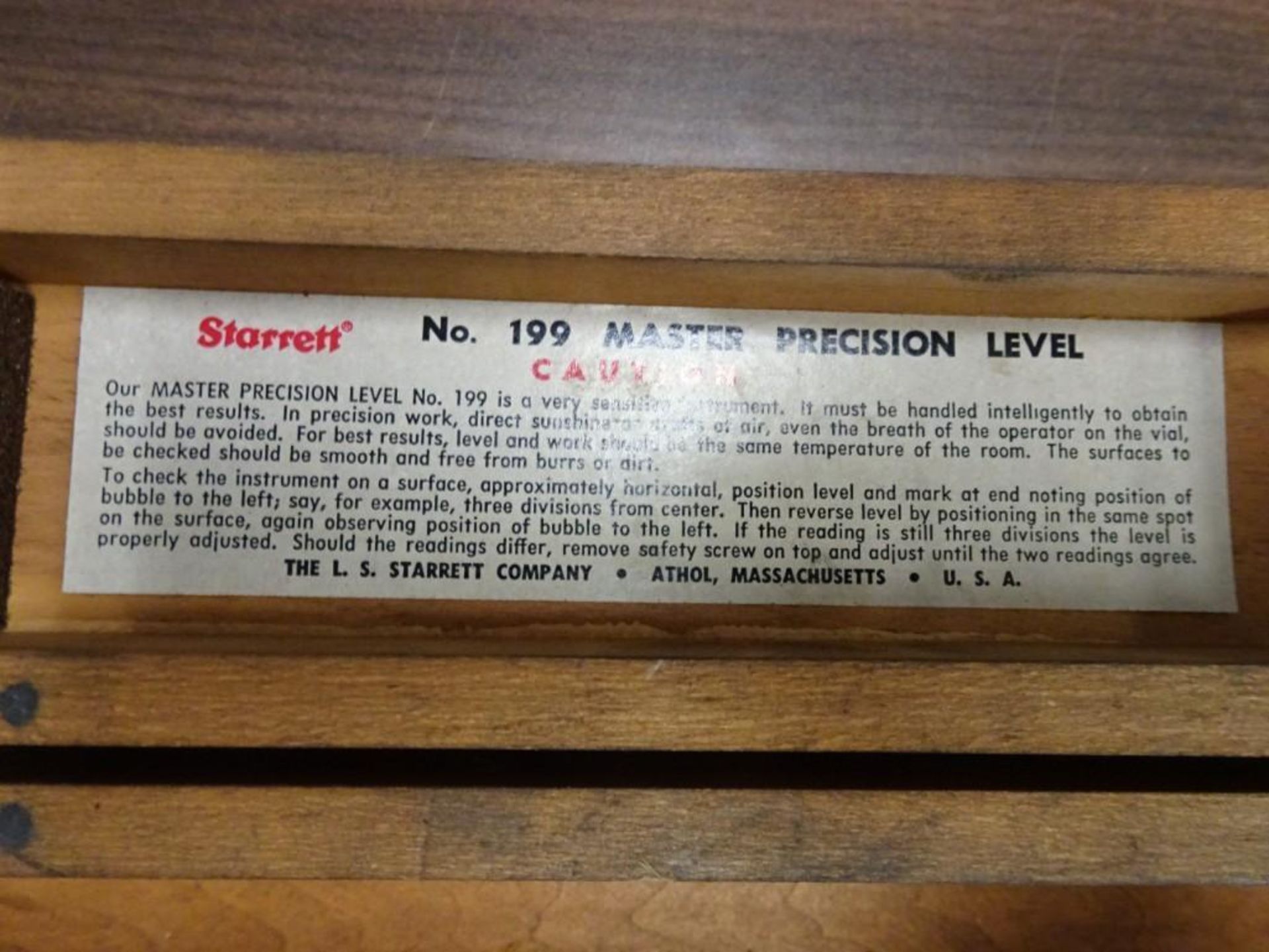 Starrett No. 199 Master Precision Level - Image 2 of 2