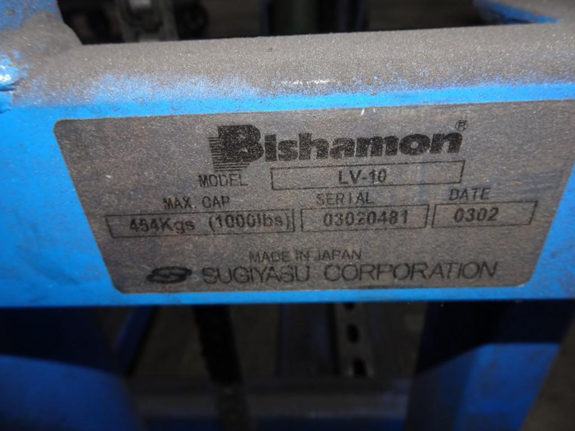 (2) Bishamon LV-10 1000 lb Capacity Manual Skid Lifts - Image 2 of 2