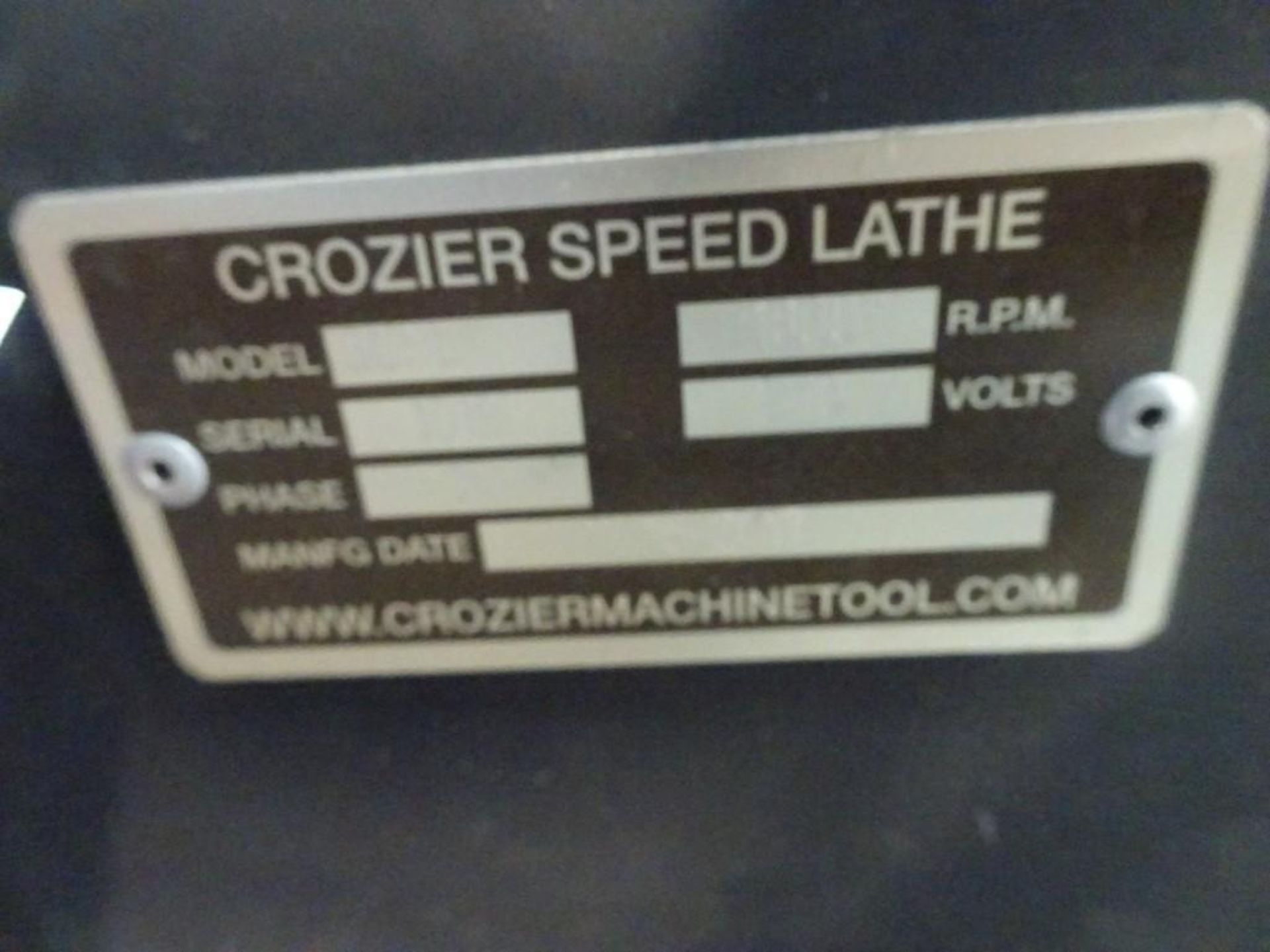 Crozier 3CPL Speed Lathe 1800 RPM, 3 ph, 240 v - Image 2 of 3