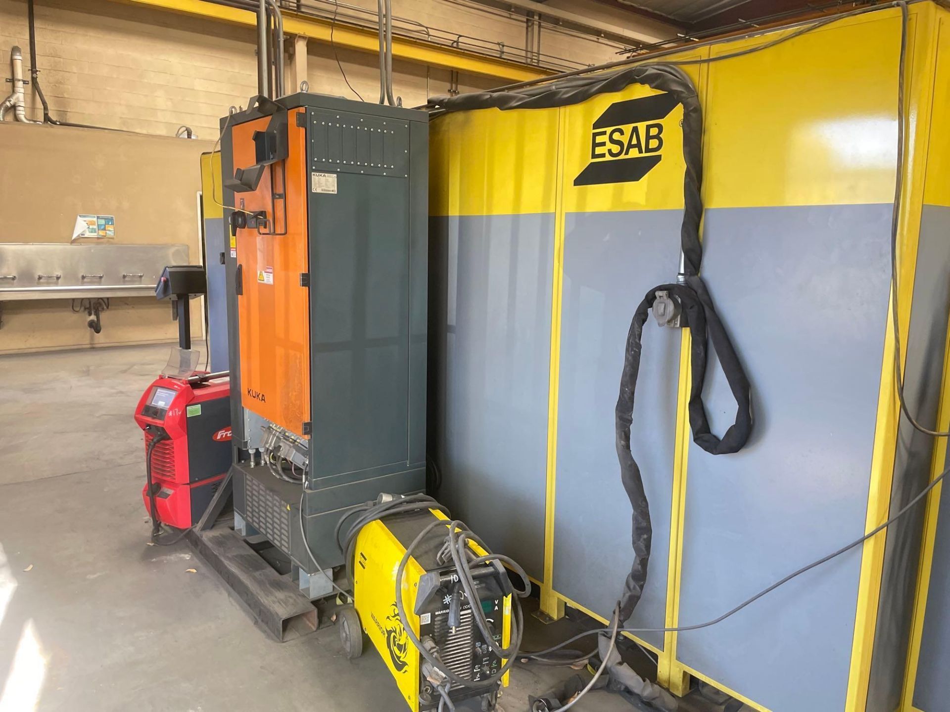 ESAB Swift Arc SL Welding Celss, Kuka KR16 robot, (2) 36” x 120” Welding Positioners, Fronius TPS 40 - Image 9 of 16