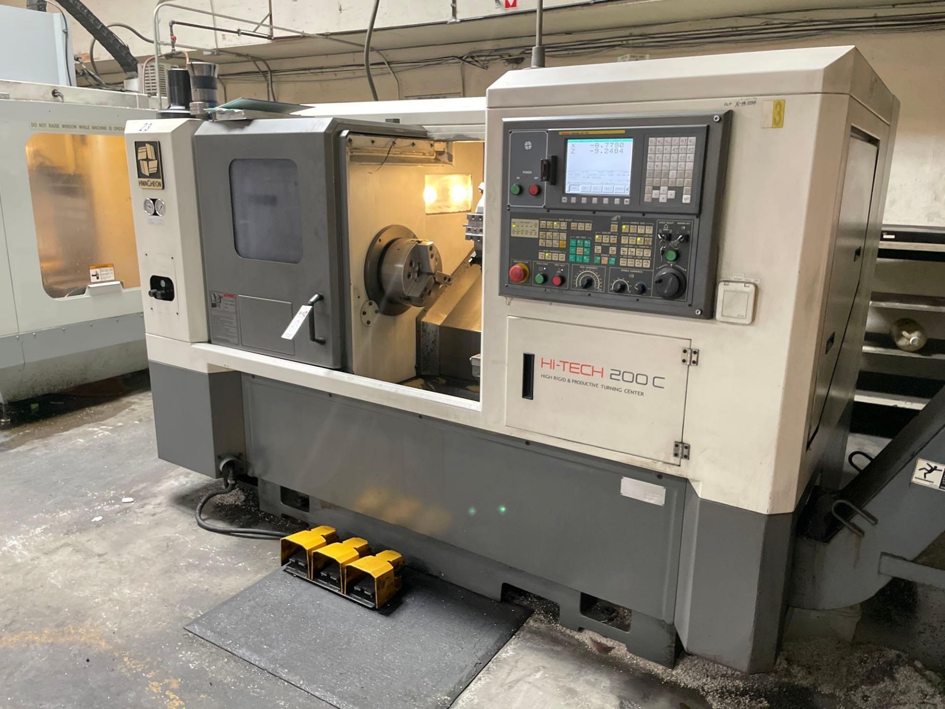 Hwacheon HiTech 200C CNC Turning Center, Fanuc 0i-TC control, 10” chuck, 3” bar cap., New 2006 - Image 4 of 10