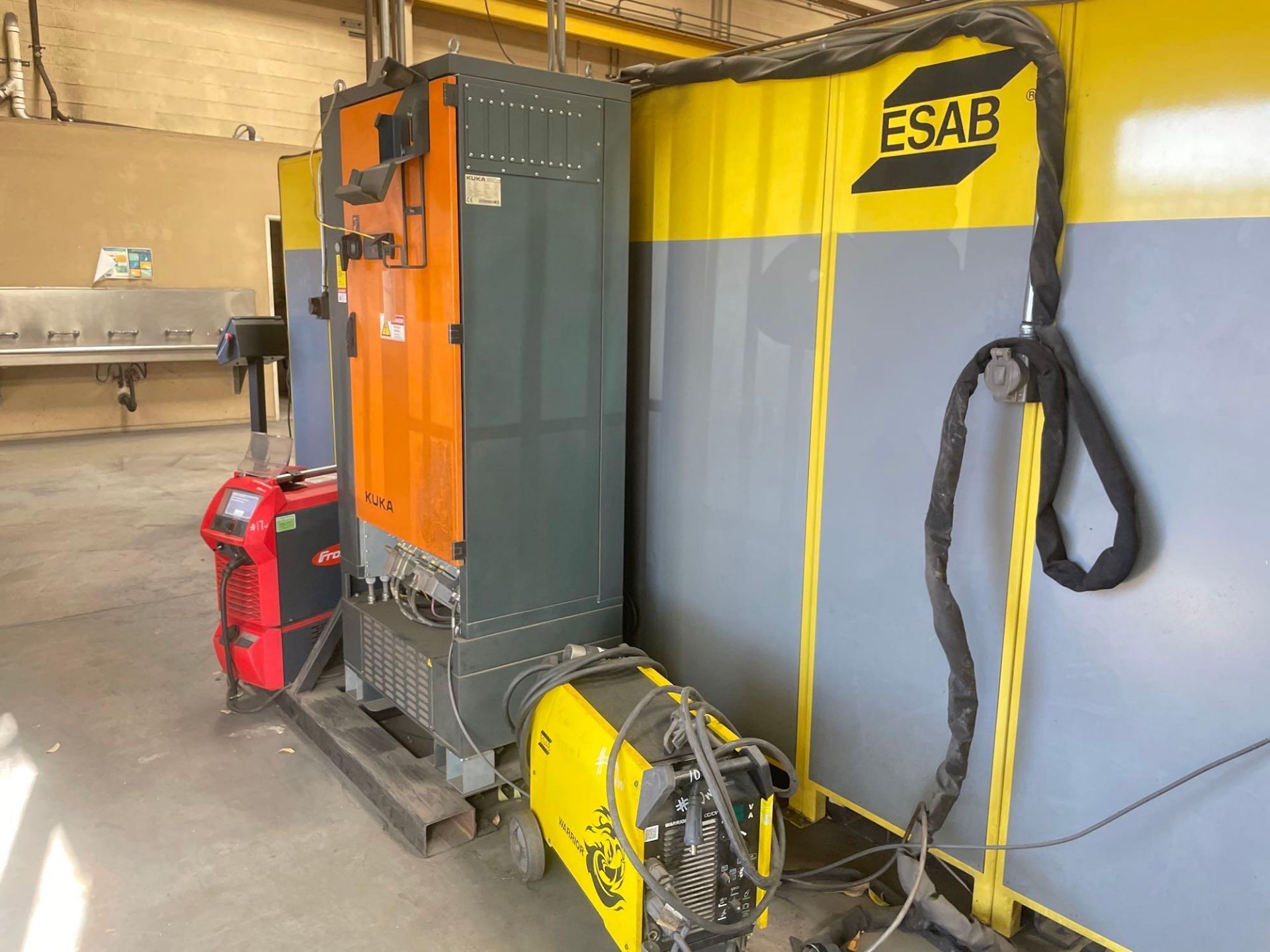 ESAB Swift Arc SL Welding Celss, Kuka KR16 robot, (2) 36” x 120” Welding Positioners, Fronius TPS 40 - Image 12 of 16