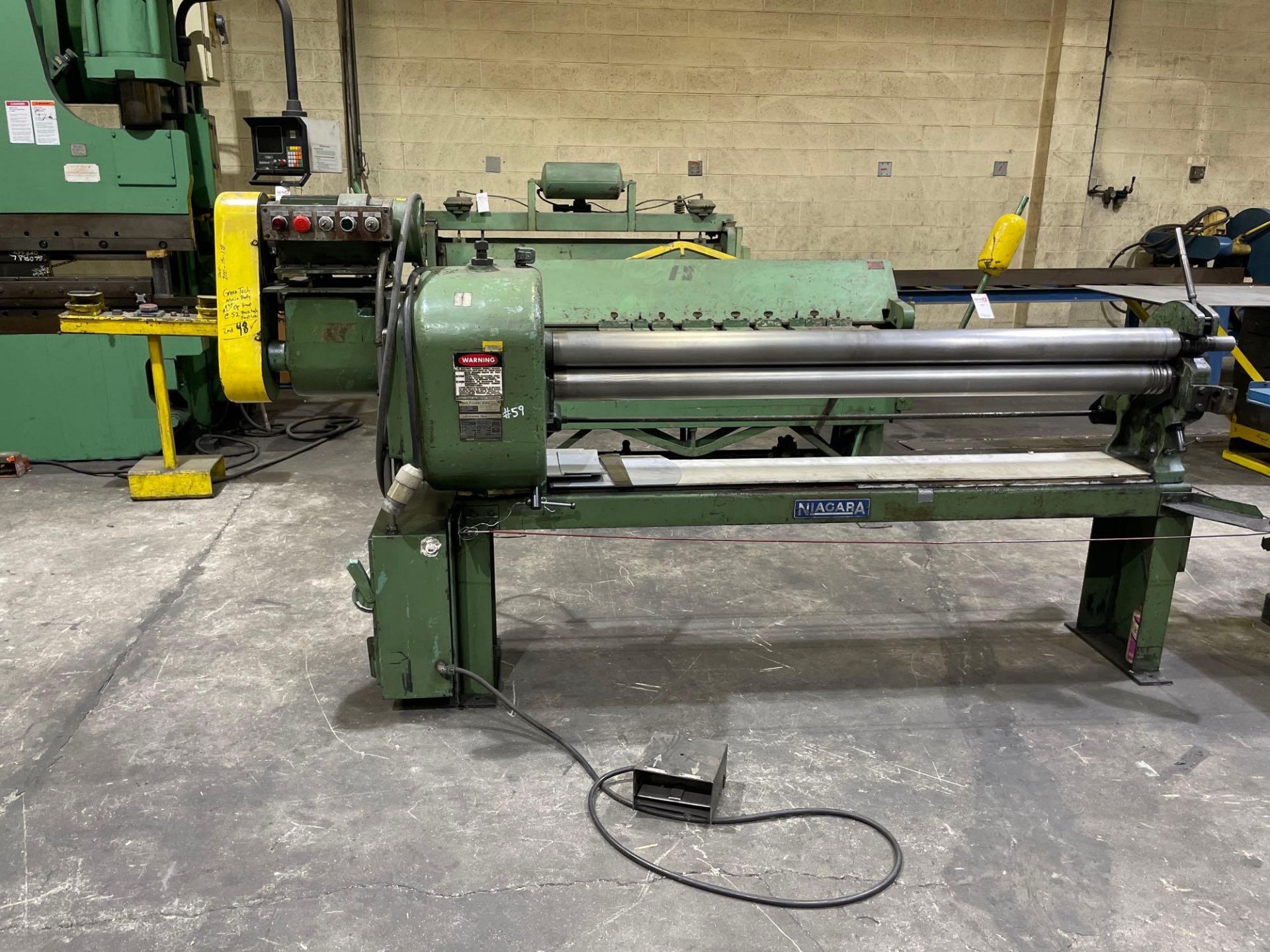 Niagara 4772P Plate Bending Rolls, 16-18 GA Capacity, s/n 62571