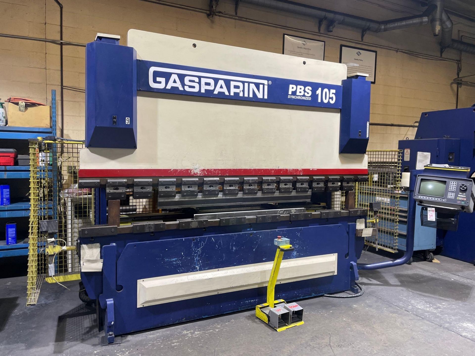 105 Ton x 118” Gasparini PBS 105/3000 CNC Press Brake, 4 Axis, Dealem contro, New 1999 - Image 5 of 6