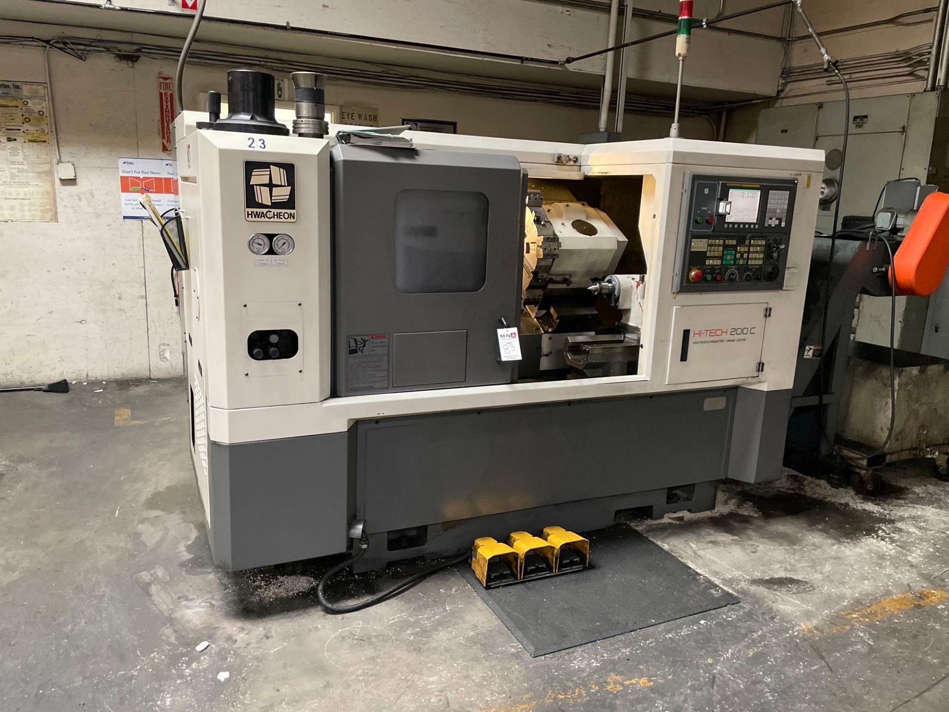 Hwacheon HiTech 200C CNC Turning Center, Fanuc 0i-TC control, 10” chuck, 3” bar cap., New 2006 - Image 2 of 10