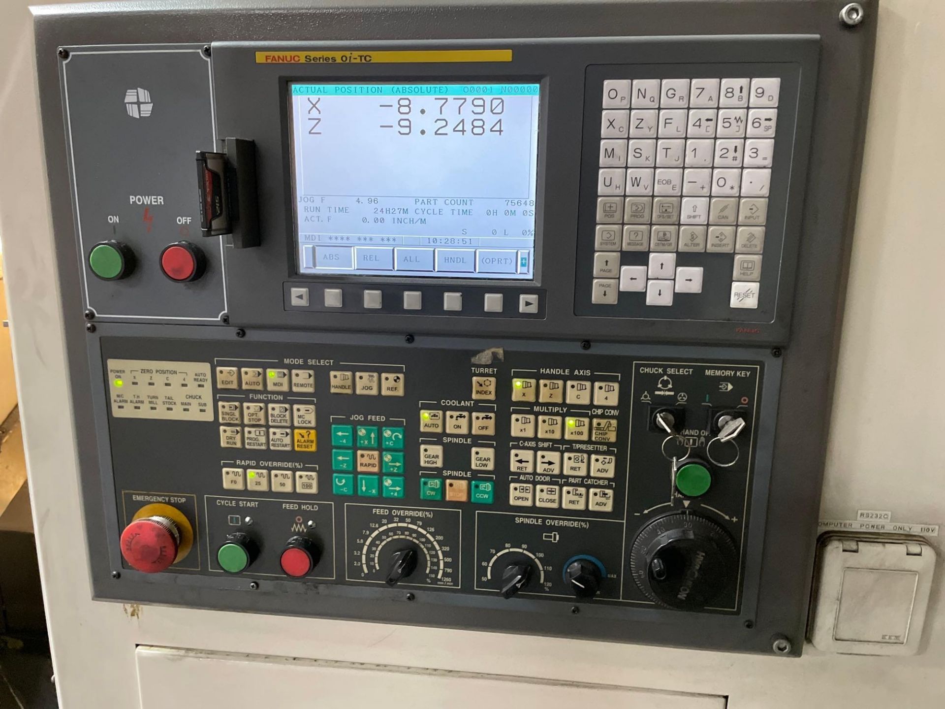 Hwacheon HiTech 200C CNC Turning Center, Fanuc 0i-TC control, 10” chuck, 3” bar cap., New 2006 - Image 6 of 10