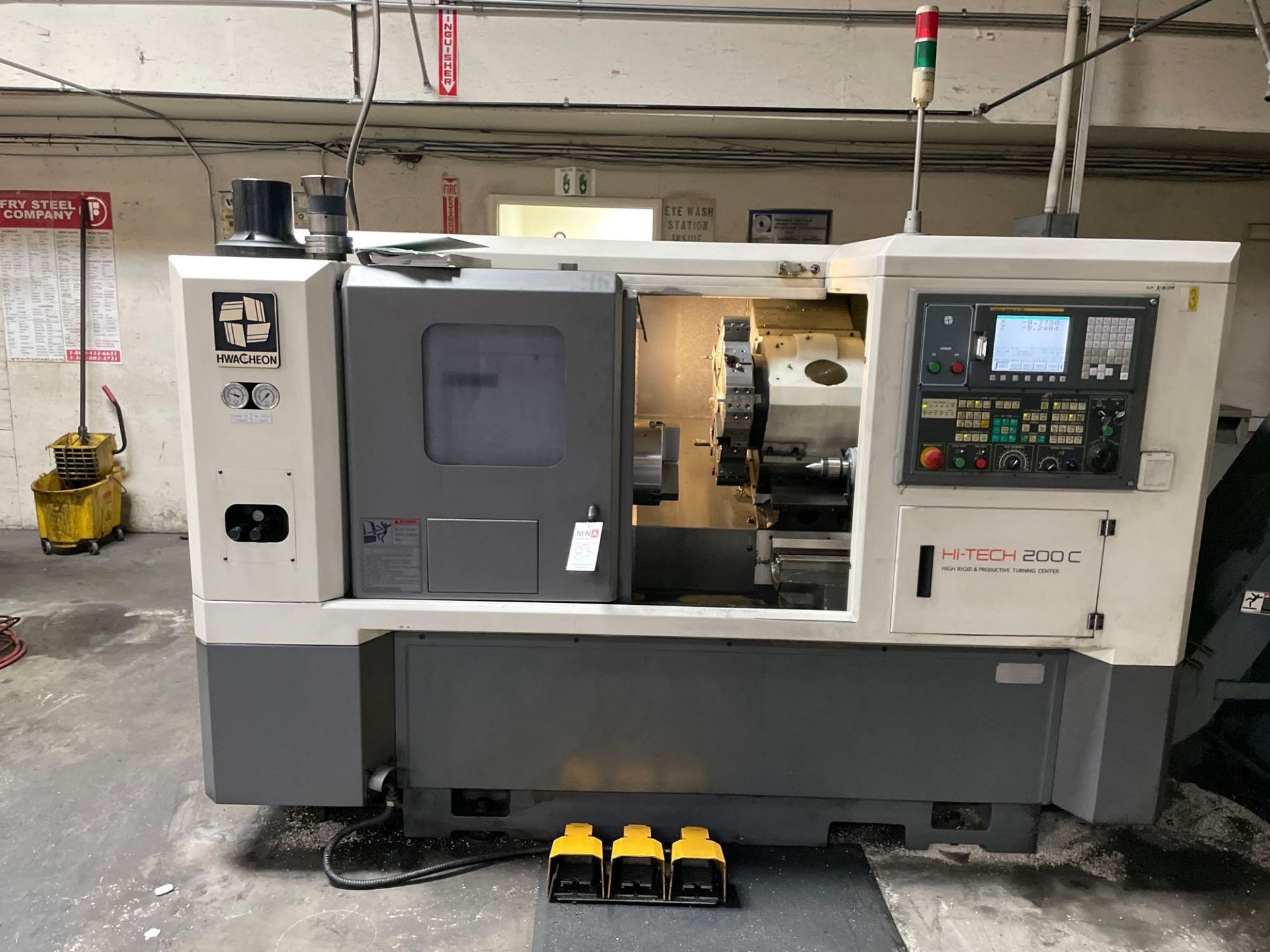 Hwacheon HiTech 200C CNC Turning Center, Fanuc 0i-TC control, 10” chuck, 3” bar cap., New 2006 - Image 3 of 10