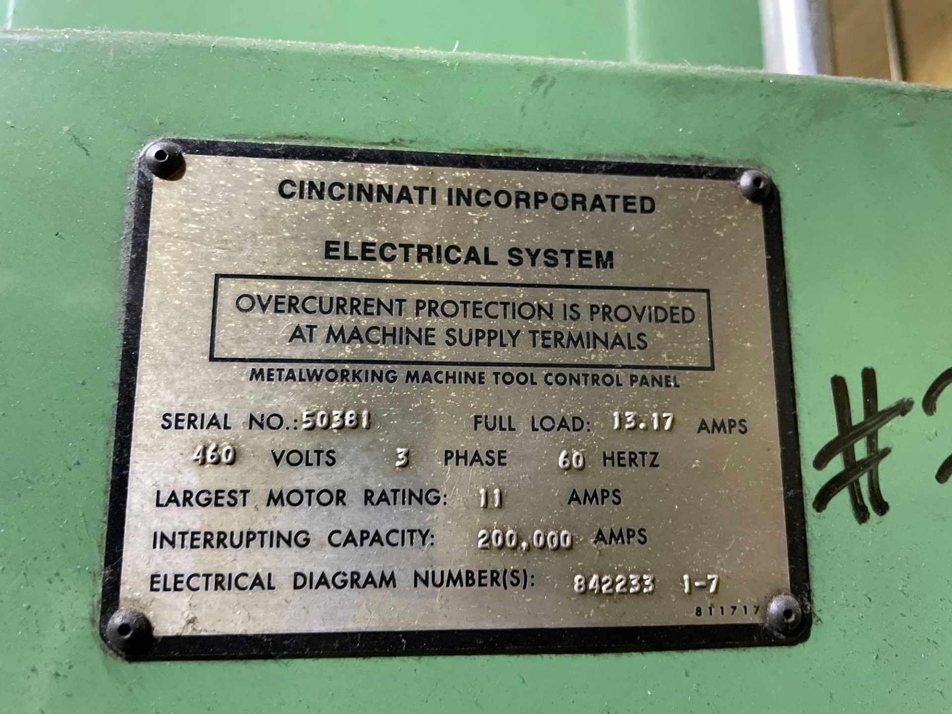 60 Ton x 6’ Cincinnati 60CBII-4 CNC Press Brake, Cincinnati 2 axis control, s/n 50381 - Image 7 of 7