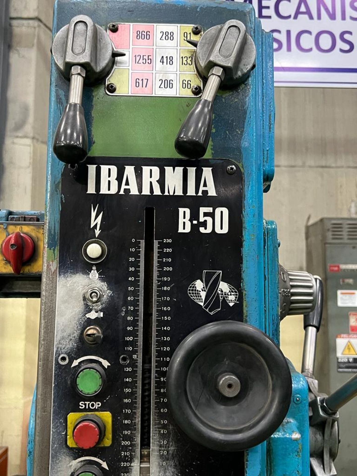 Ibarmia B-50 Geared Drive Round Column Drill Press, s/n 430-D - Image 8 of 8