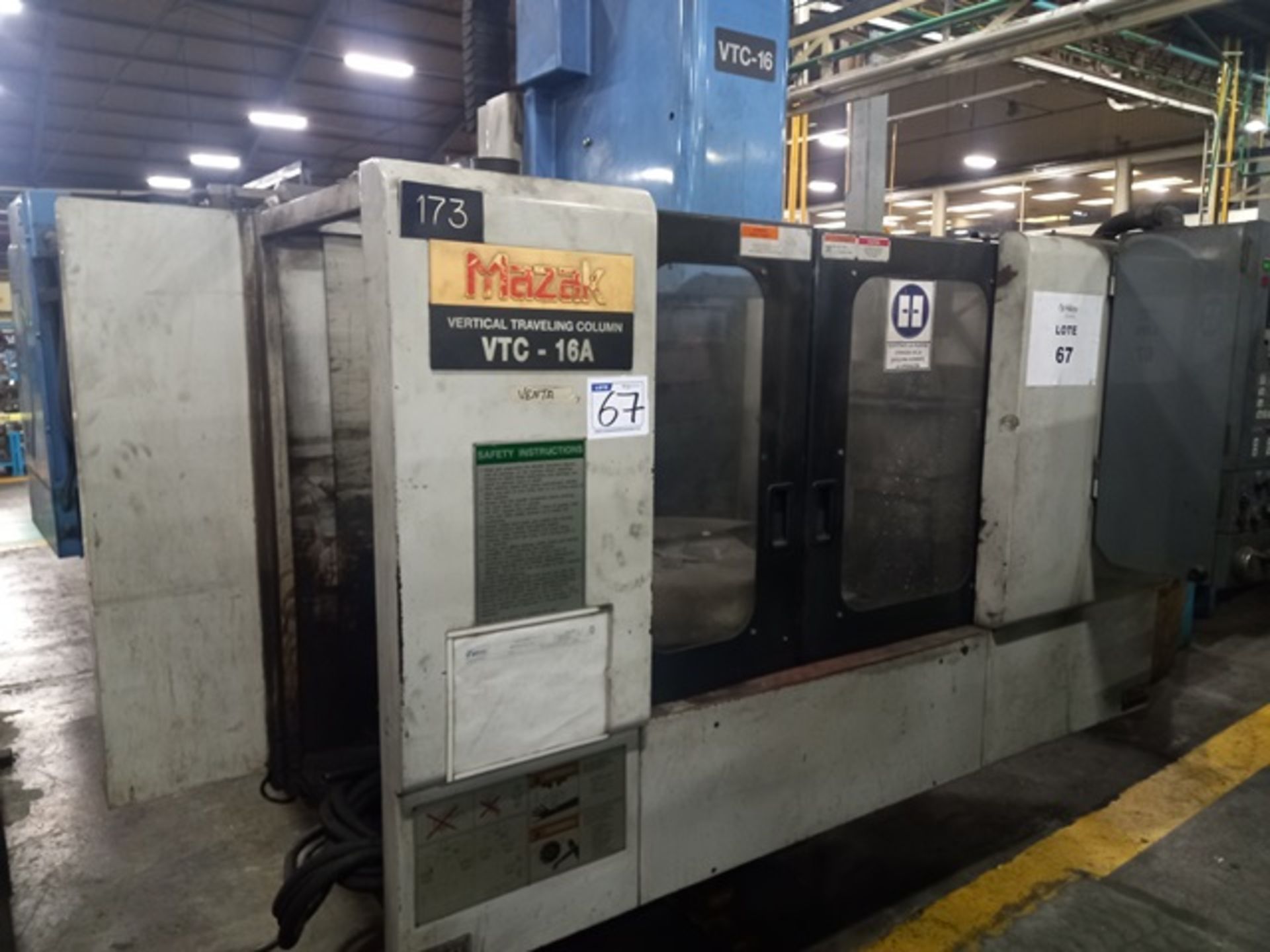 MAZAK VTC-16A VERTICAL MACHINING CENTER, S/N 120084, NEW 1996