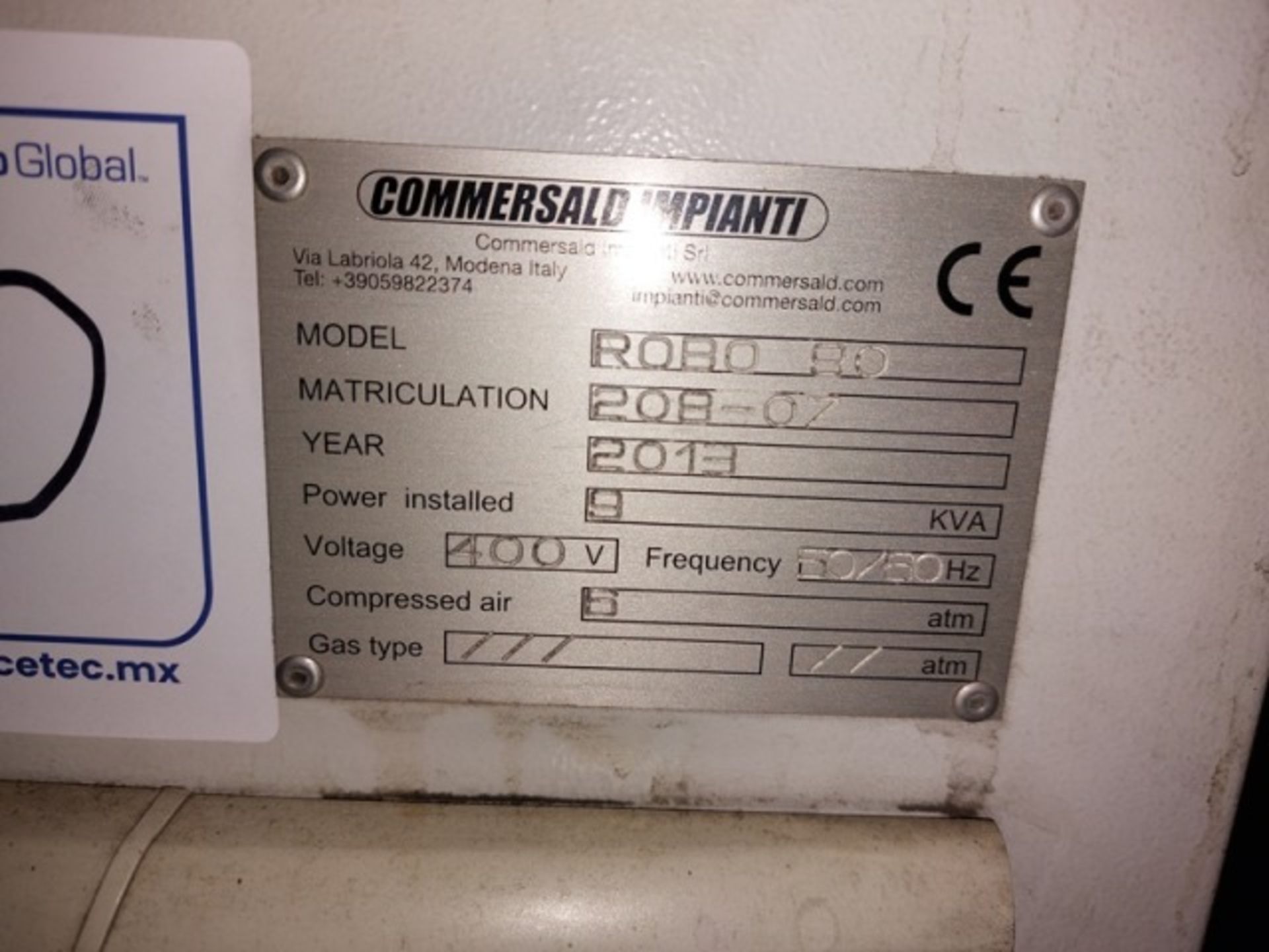 COMMERSALD IMPIANTI ROBO 90 PTA WELDING CLADDING SYSTEM, S/N 208-07, New 2013 - Image 17 of 18