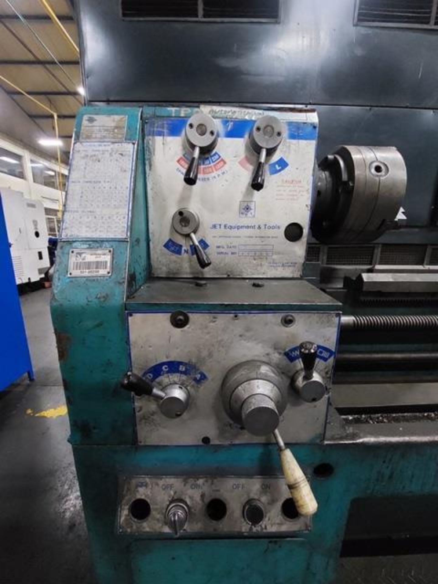 Jet 1340 Geared Head Lathe, 13" x 40", 35" Travel, 13" Swing - Image 6 of 8