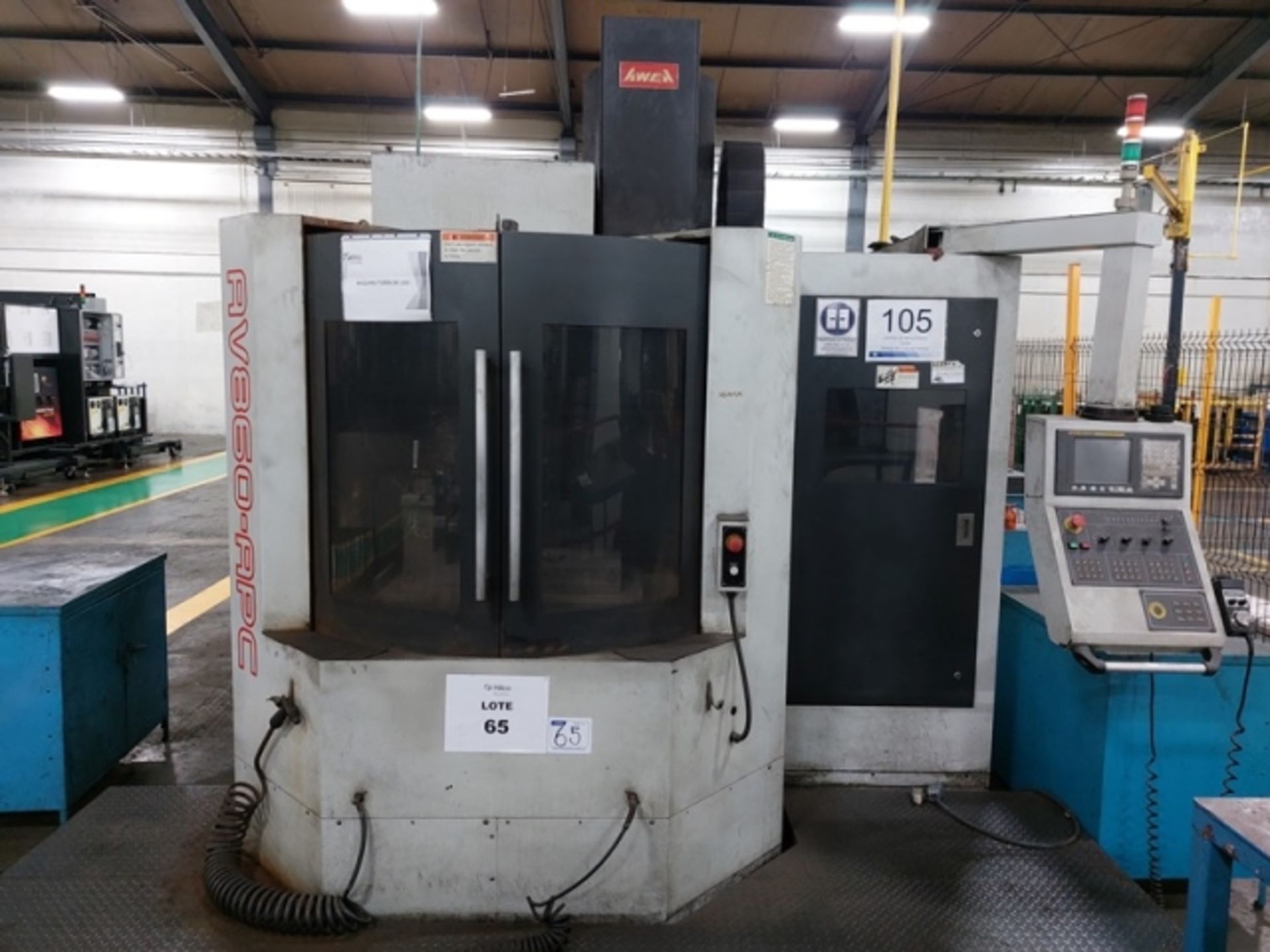 AWEA AV860-APC VERTICAL MACHINING CENTER, S/N 860-13002, NEW 2003 *NEEDS REPAIR*