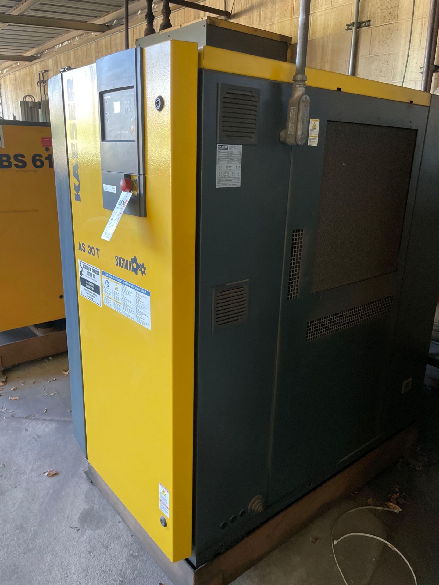 30 HP Kaeser AS 30T Rotary Screw Air Compressor, New 2015 *Late Delivery* - Image 3 of 6