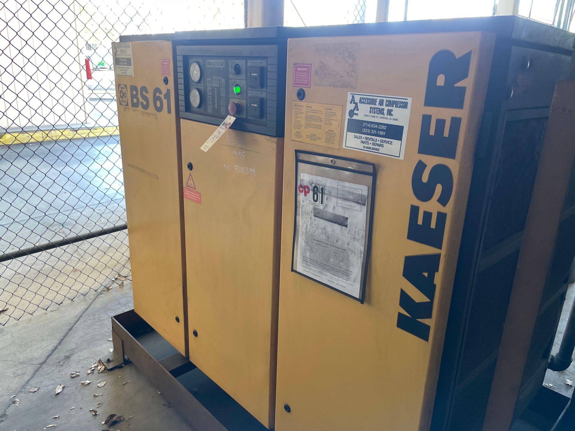 50 HP Kaeser BS 61 Rotary Screw Air Compressor *Late Delivery* - Image 2 of 5