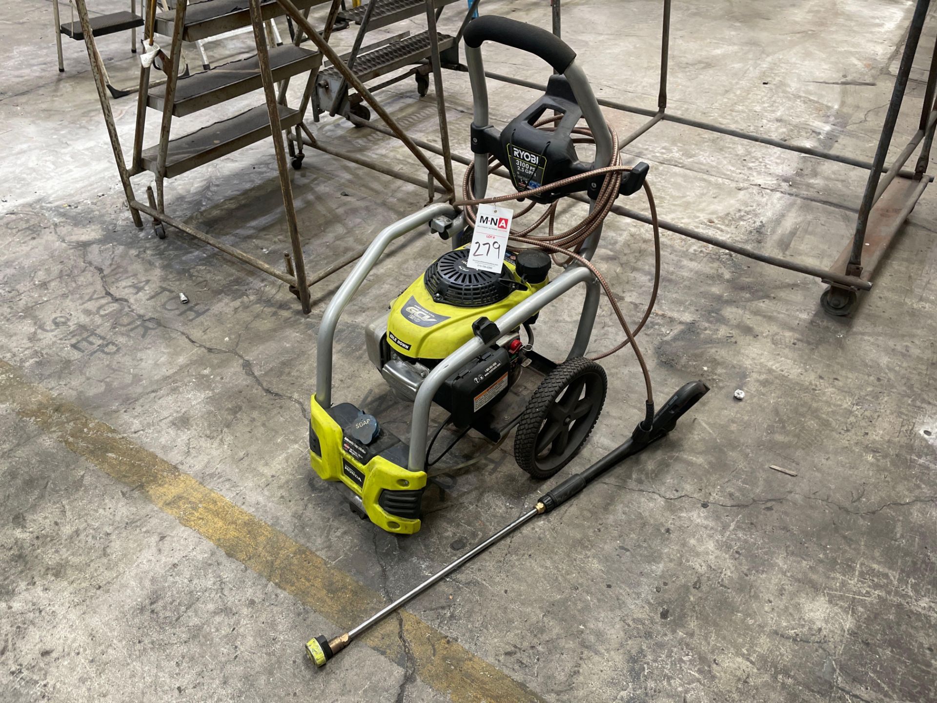 Ryobi GCV 190 Pressure Washer, 3100 PSI, 2.5 GPM, Gas Powered Honda Motor - Image 2 of 5