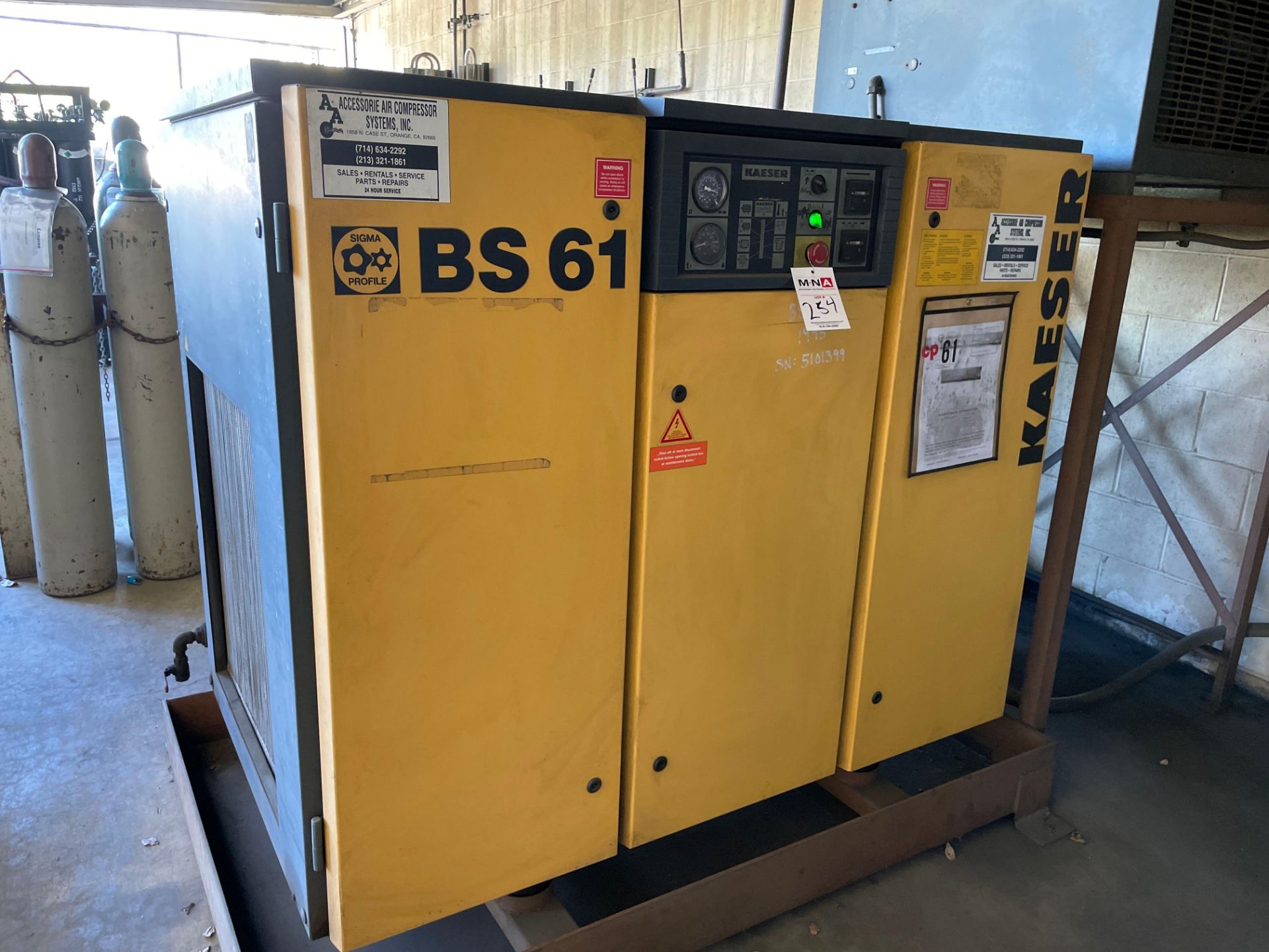 50 HP Kaeser BS 61 Rotary Screw Air Compressor *Late Delivery*