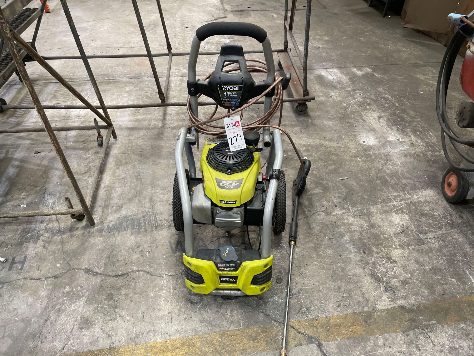 Ryobi GCV 190 Pressure Washer, 3100 PSI, 2.5 GPM, Gas Powered Honda Motor - Image 5 of 5