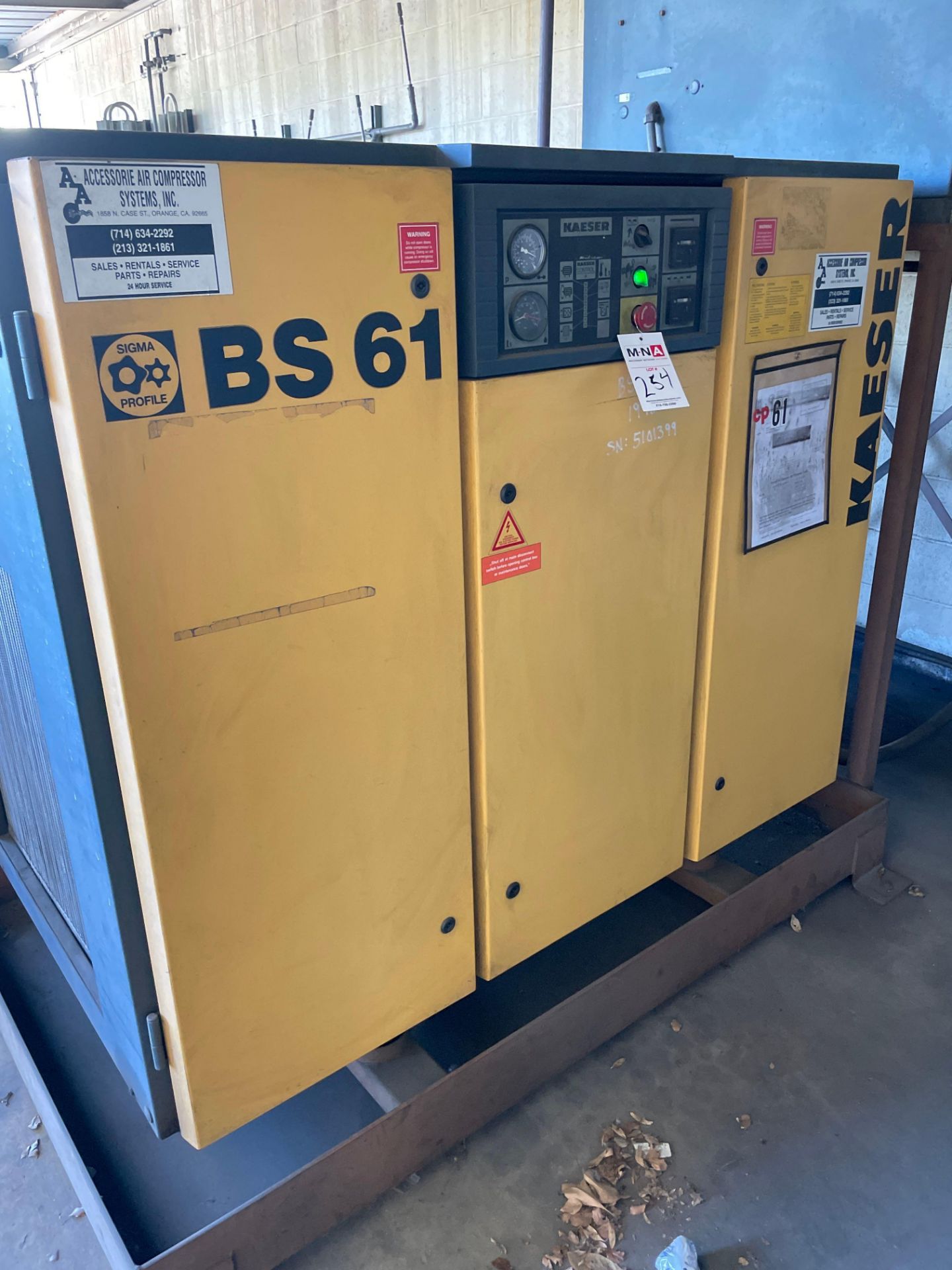 50 HP Kaeser BS 61 Rotary Screw Air Compressor *Late Delivery* - Image 5 of 5