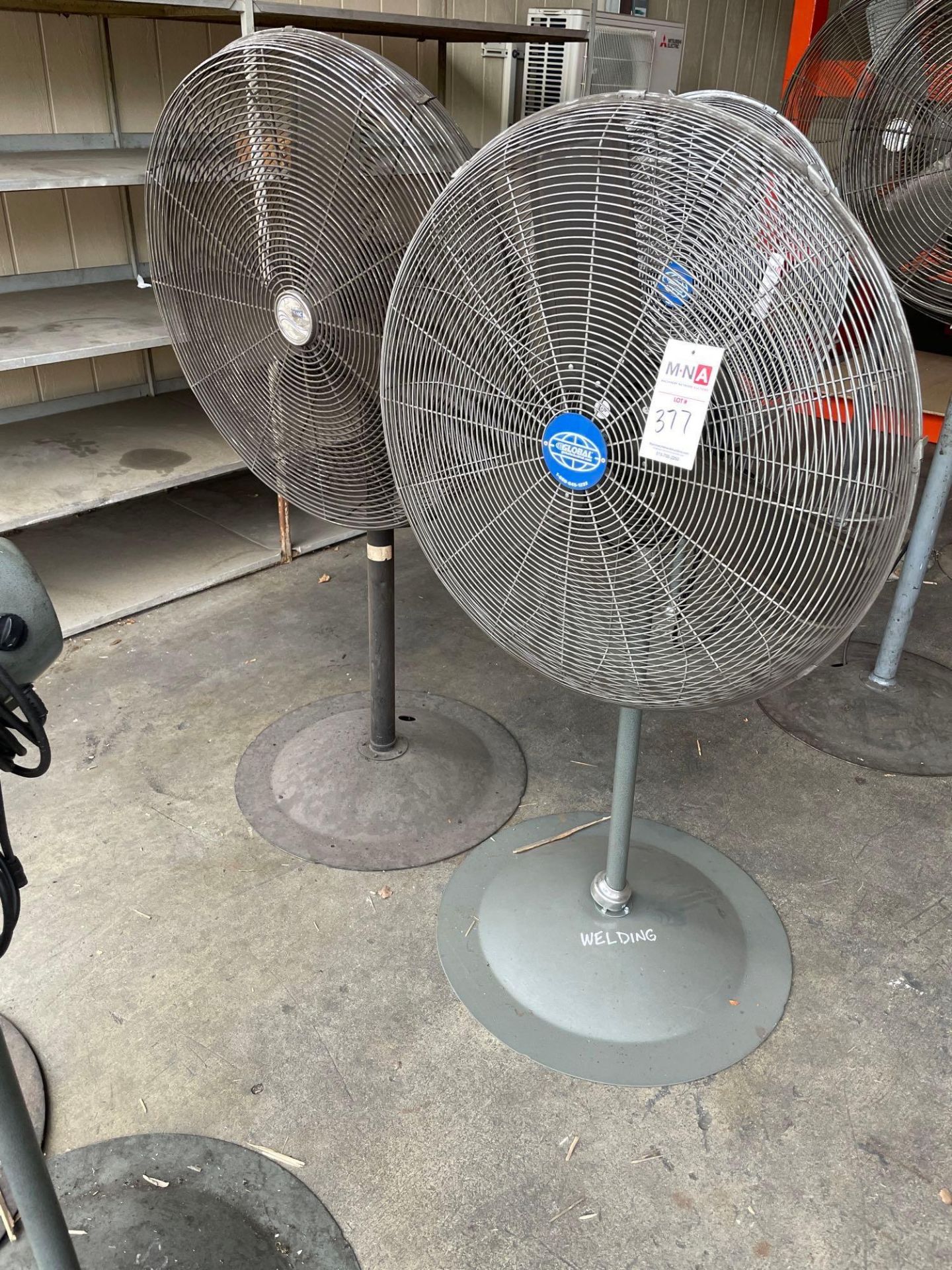 (2) 36" Global Floor Fans