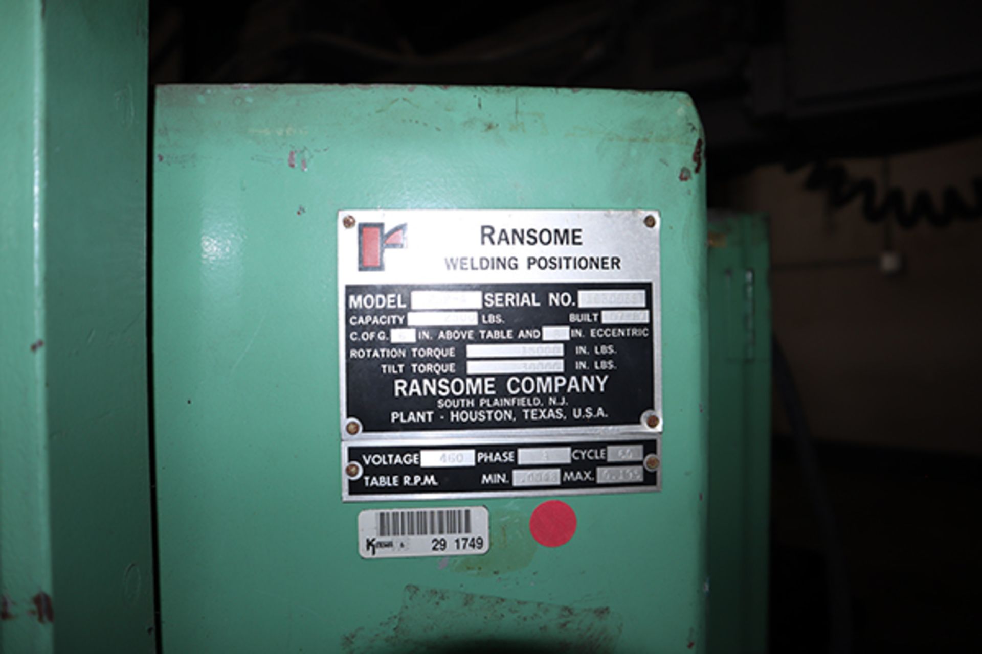 Ransome Model 25P-A Welding Positioner - Image 4 of 4